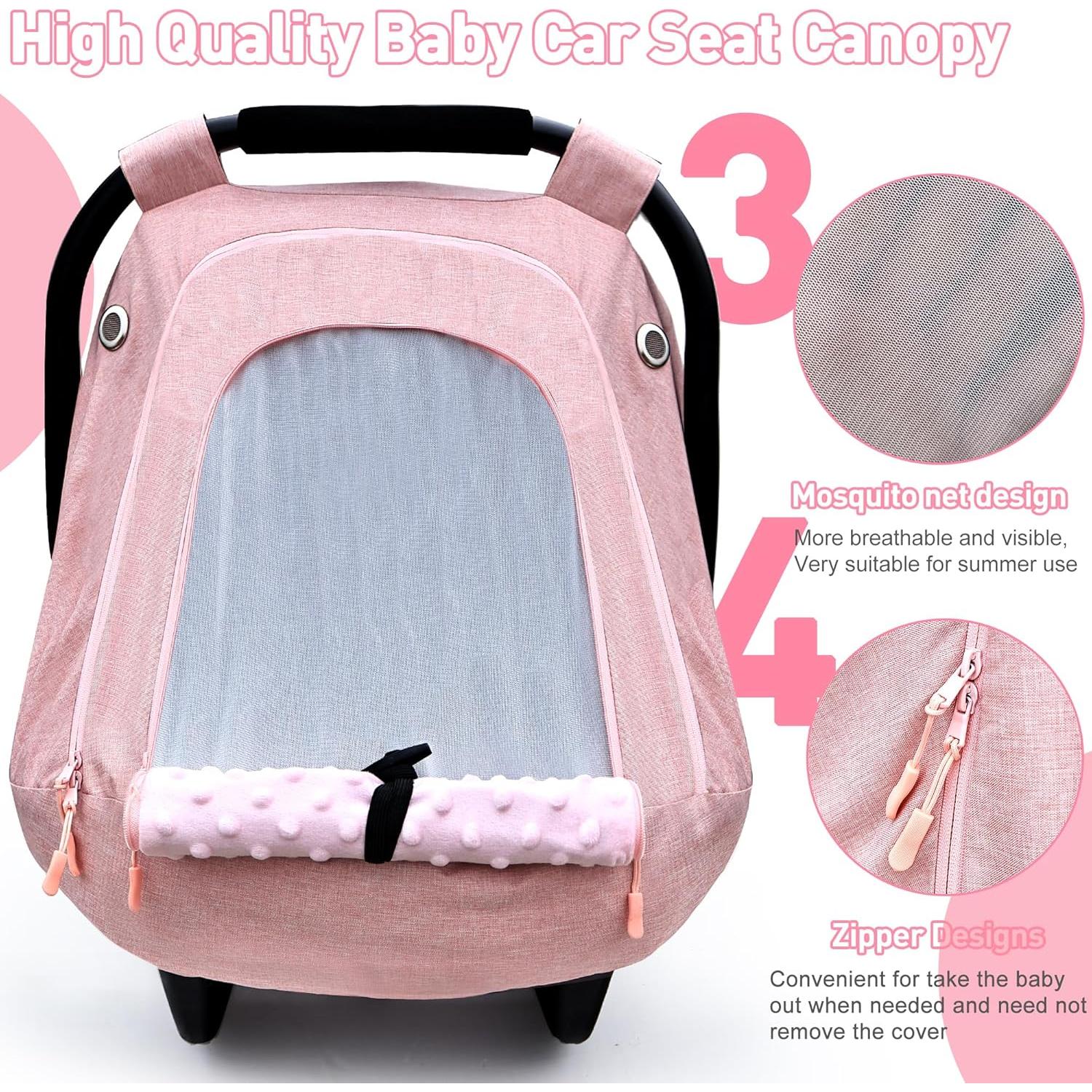 Cubierta de Asiento de Coche para Bebés Beatoutou Rosa