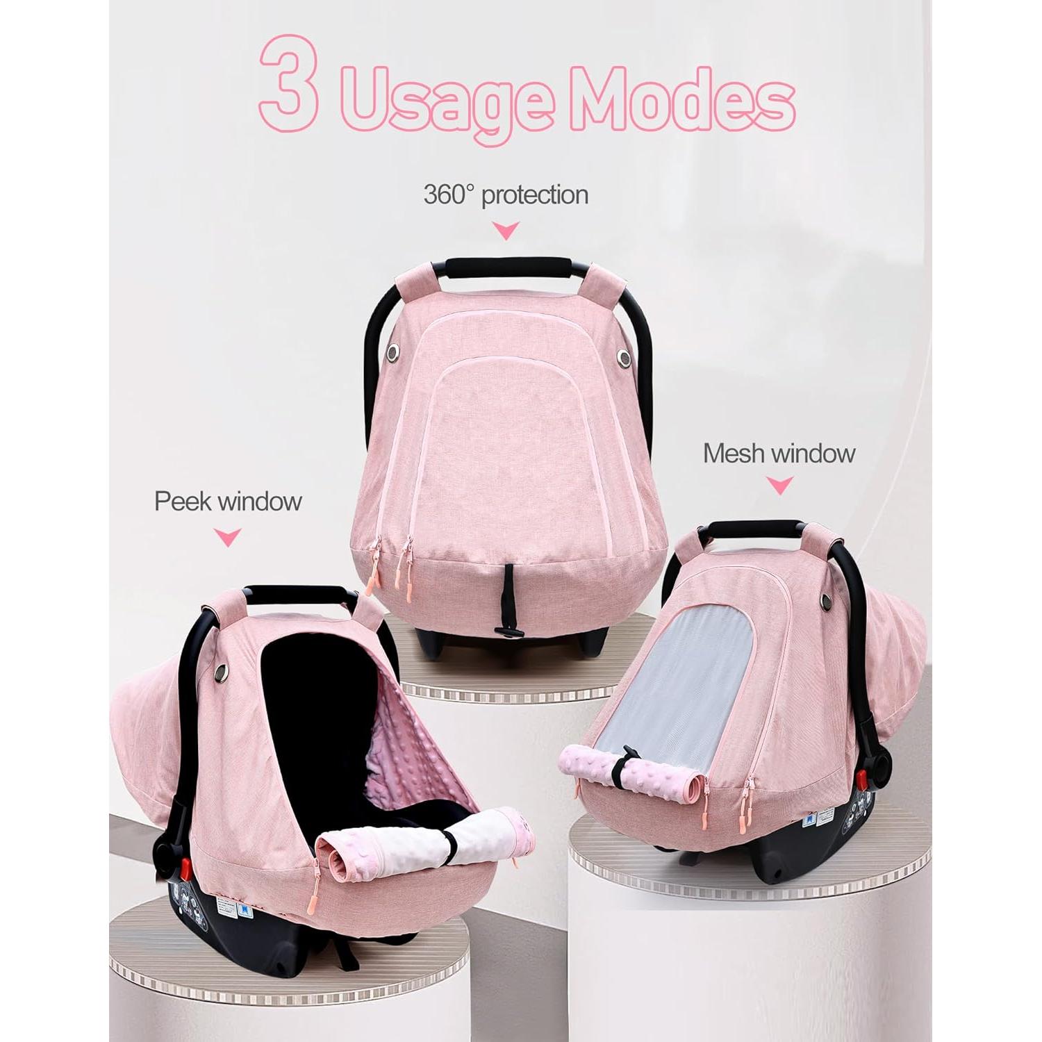 Cubierta de Asiento de Coche para Bebés Beatoutou Rosa