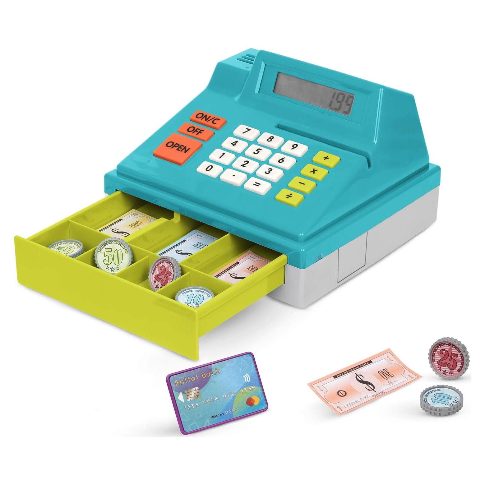 Caja Registradora de Juguete Battat con Dinero y Tarjeta - 48 Piezas