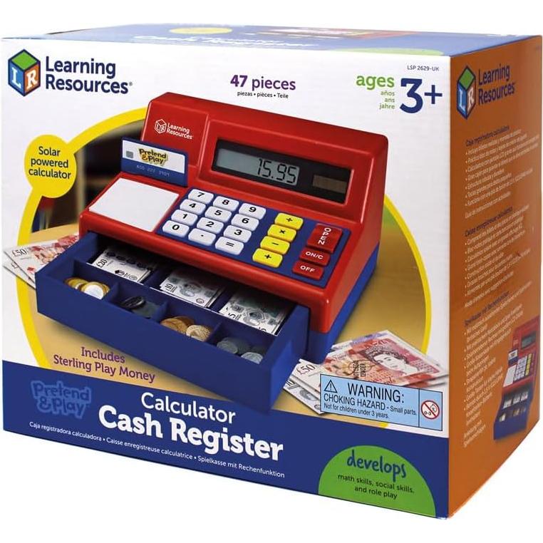 Caja Registradora de Juguete Learning Resources con Calculadora 73 Piezas