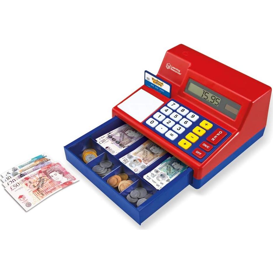 Caja Registradora de Juguete Learning Resources con Calculadora 73 Piezas