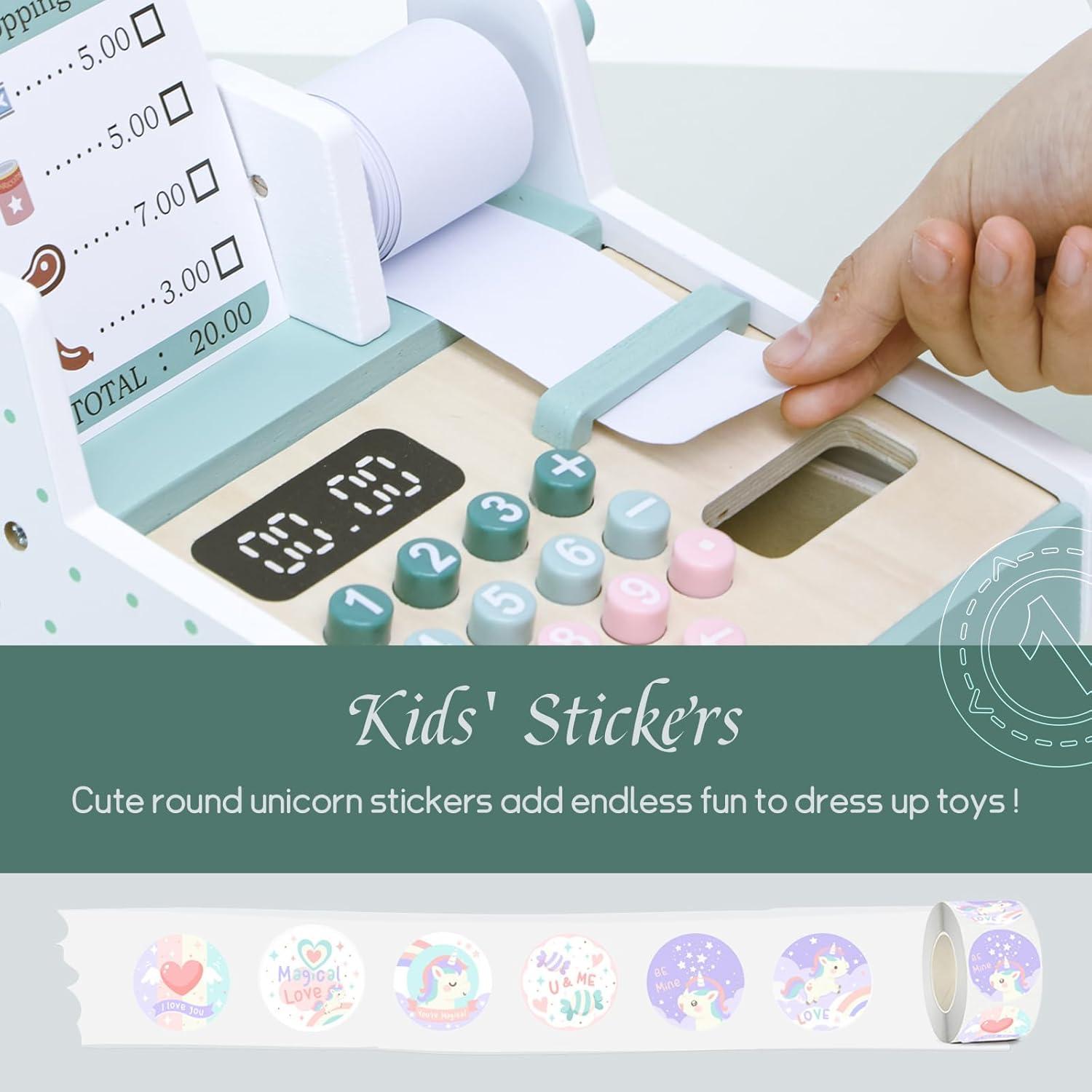 Registradora de Madera Masonbaby para Niños con Escáner y Monedas