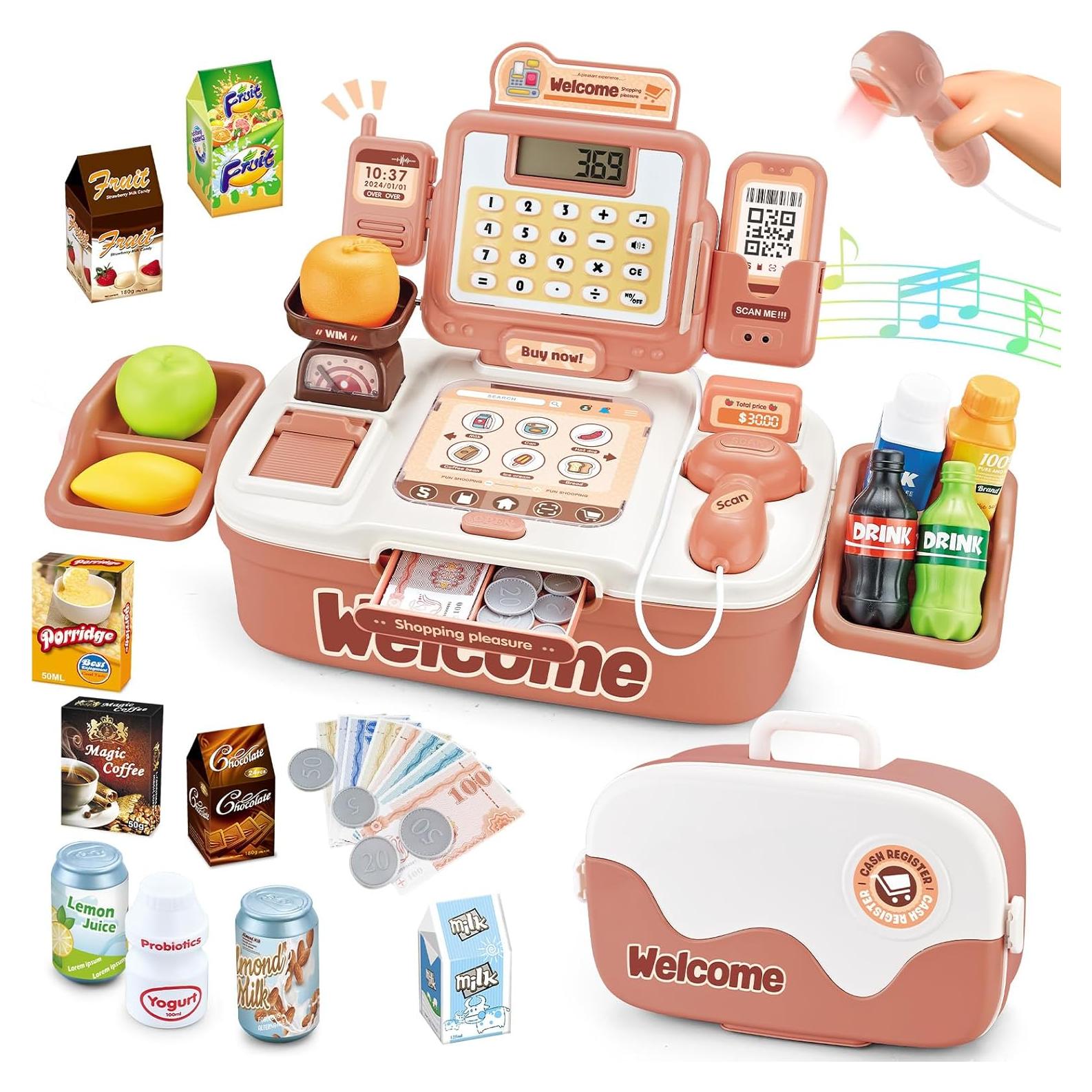 Caja Registradora Juguete XY con Escáner y Accesorios 42 Piezas