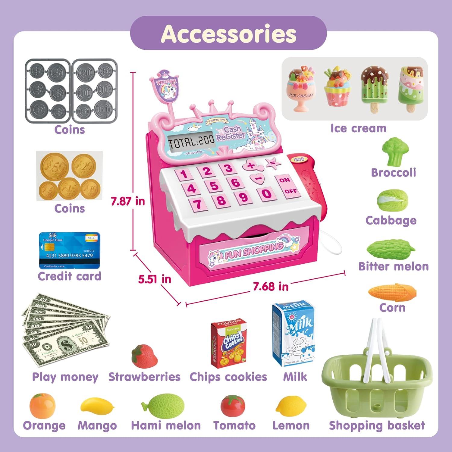 Caja Registradora de Juguete XINGYING con Escáner y Dinero