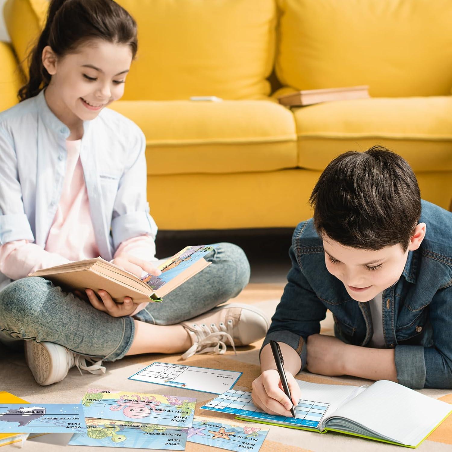 300 Hojas Chequera Falsa Trandraft para Niños - Juego Educativo