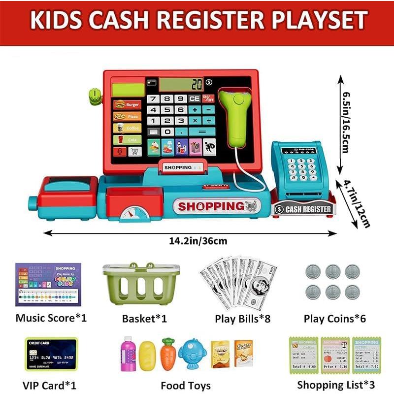 Caja Registradora Electrónica OBEST para Niños con Luz y Sonido