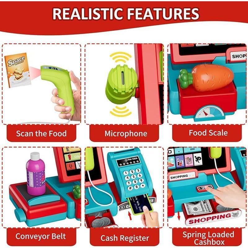 Caja Registradora Electrónica OBEST para Niños con Luz y Sonido