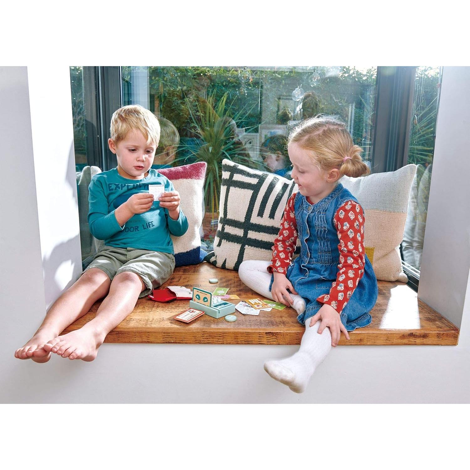 Juego de Caja Registradora Tender Leaf Toys - 24x25x35 cm