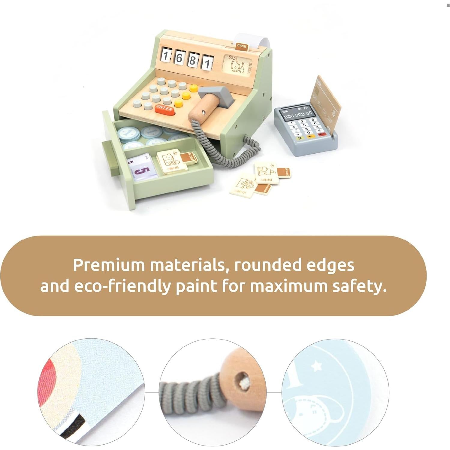 Registro de Caja de Madera UMU para Niños - 35 Piezas