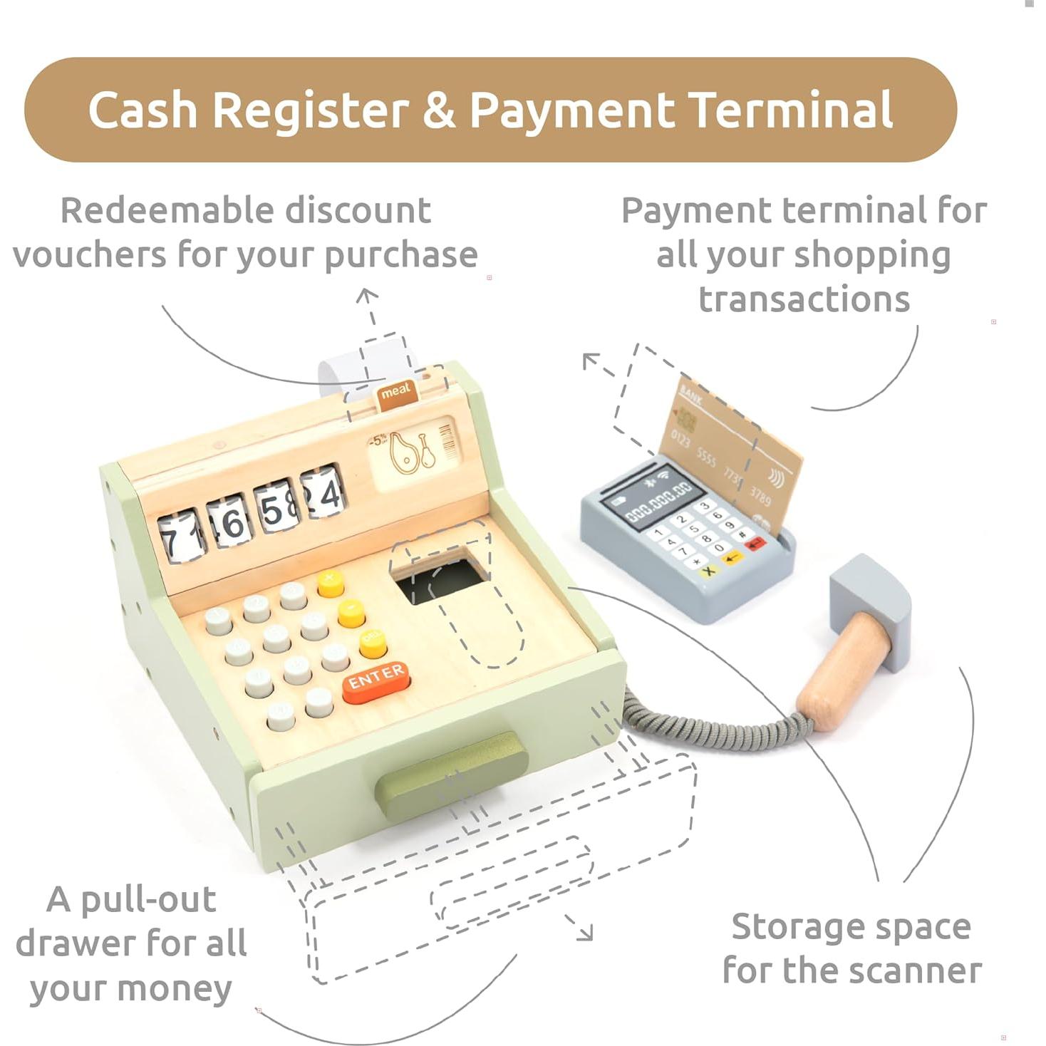 Registro de Caja de Madera UMU para Niños - 35 Piezas