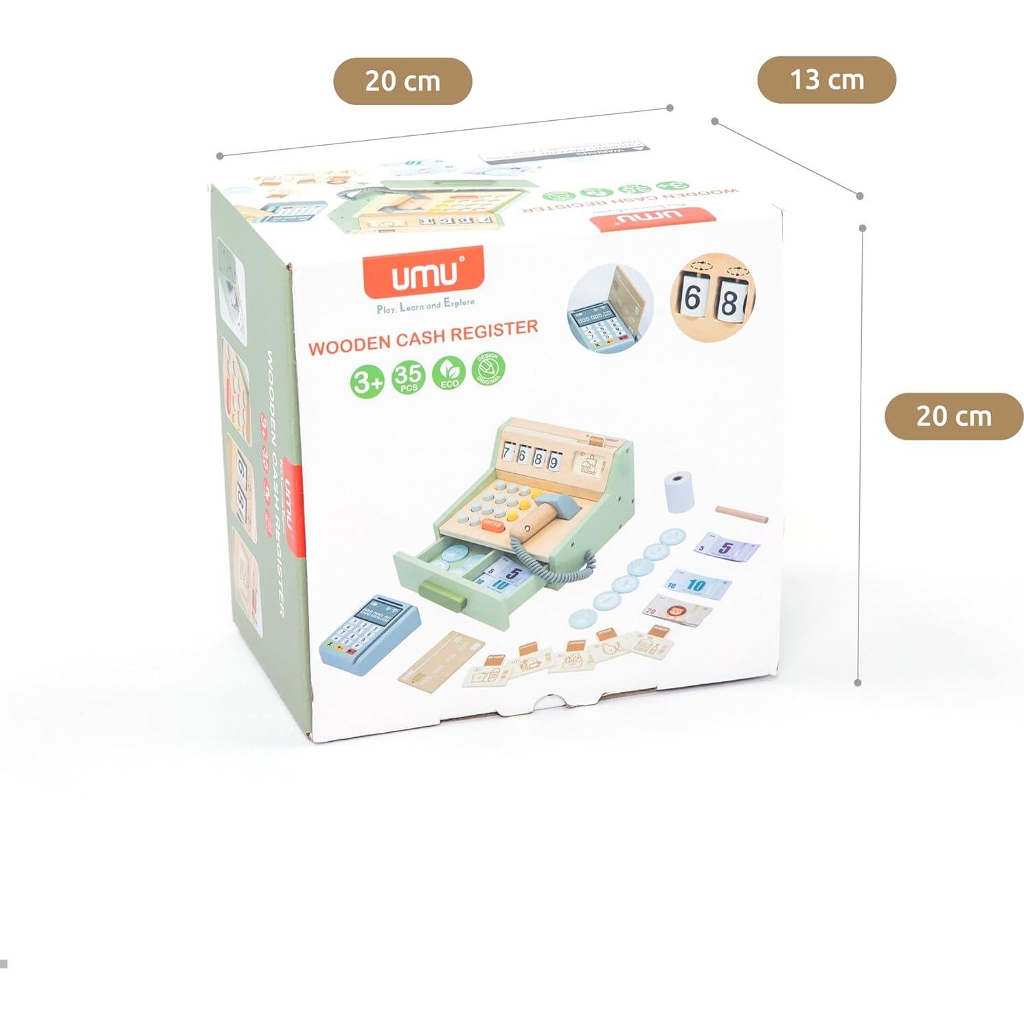 Registro de Caja de Madera UMU para Niños - 35 Piezas