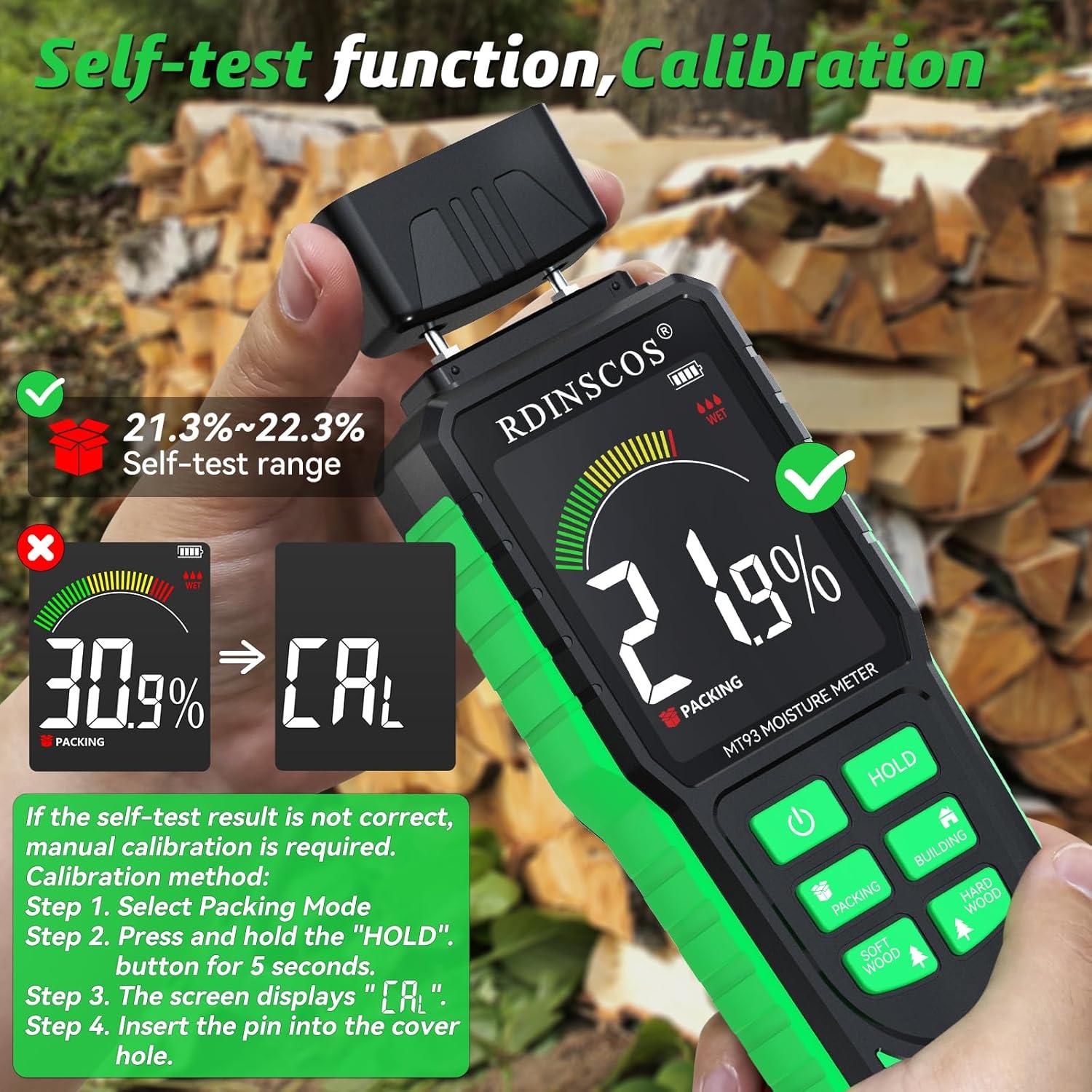 Medidor de Humedad Digital RDINSCOS MT-18 para Madera y Construcción