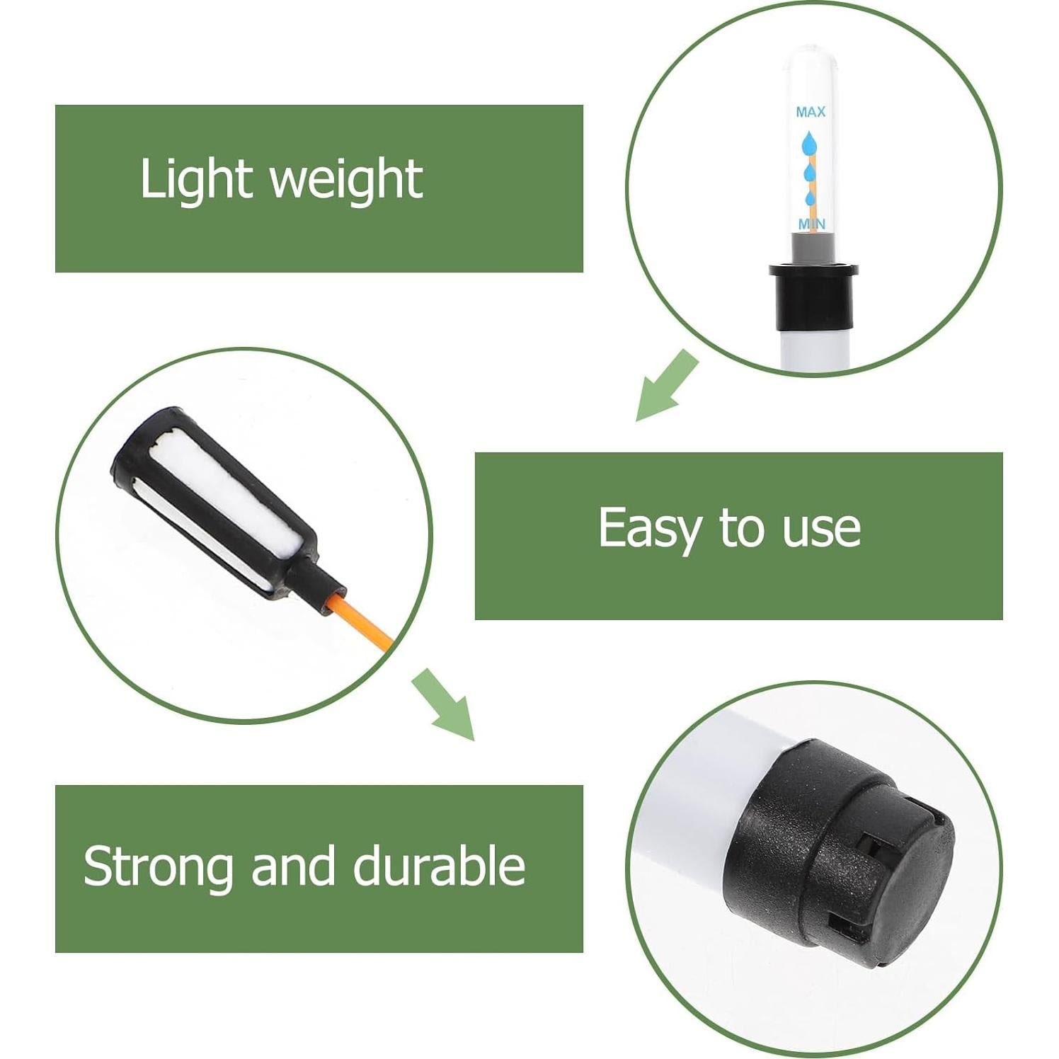 4 Indicadores de Nivel de Agua para Plantas Angoily - 9.4 a 25.9 cm