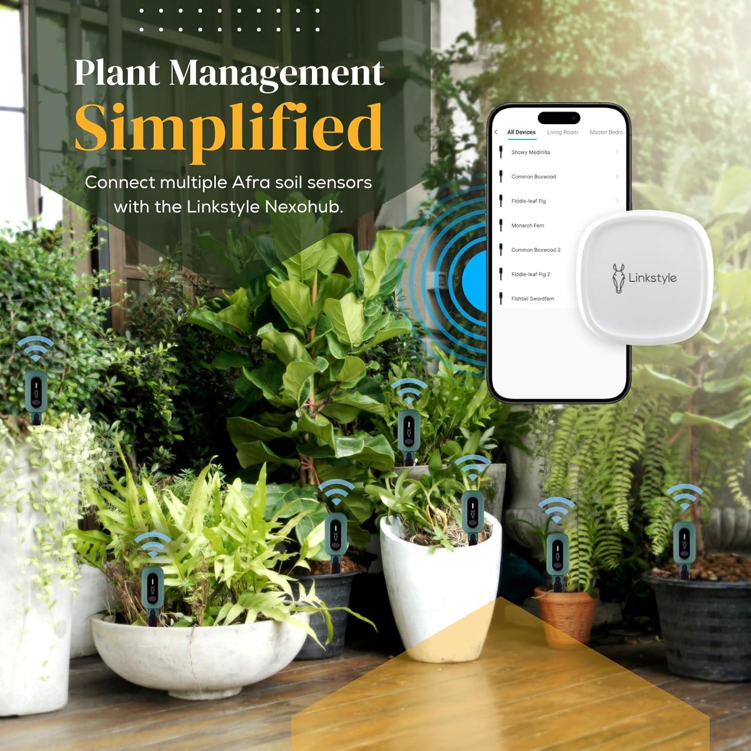 Sensor de Humedad de Suelo Linkstyle AFRA II 3 en 1 IP67