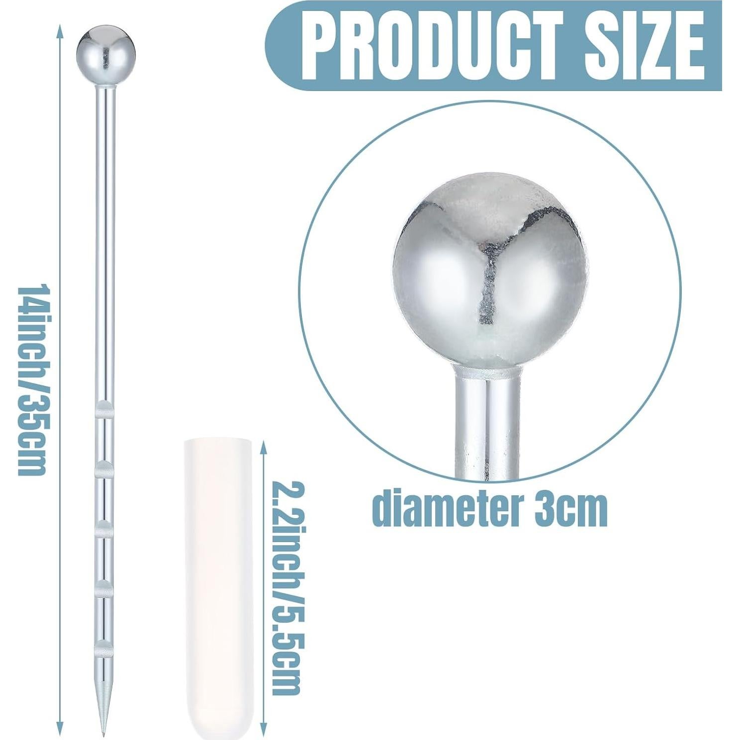 Sonda de Muestreo de Suelo 35 cm Acero Inoxidable Therwen