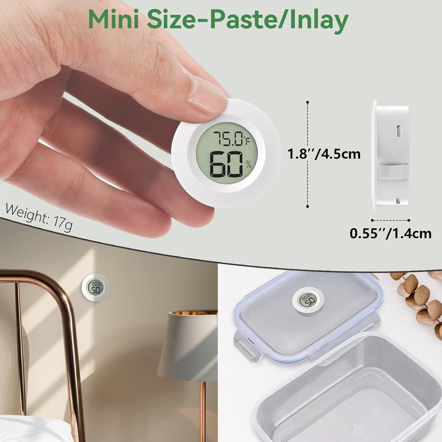 Higrómetro Digital Mini Paquete de 2 A01 Blanco - Temperatura y Humedad