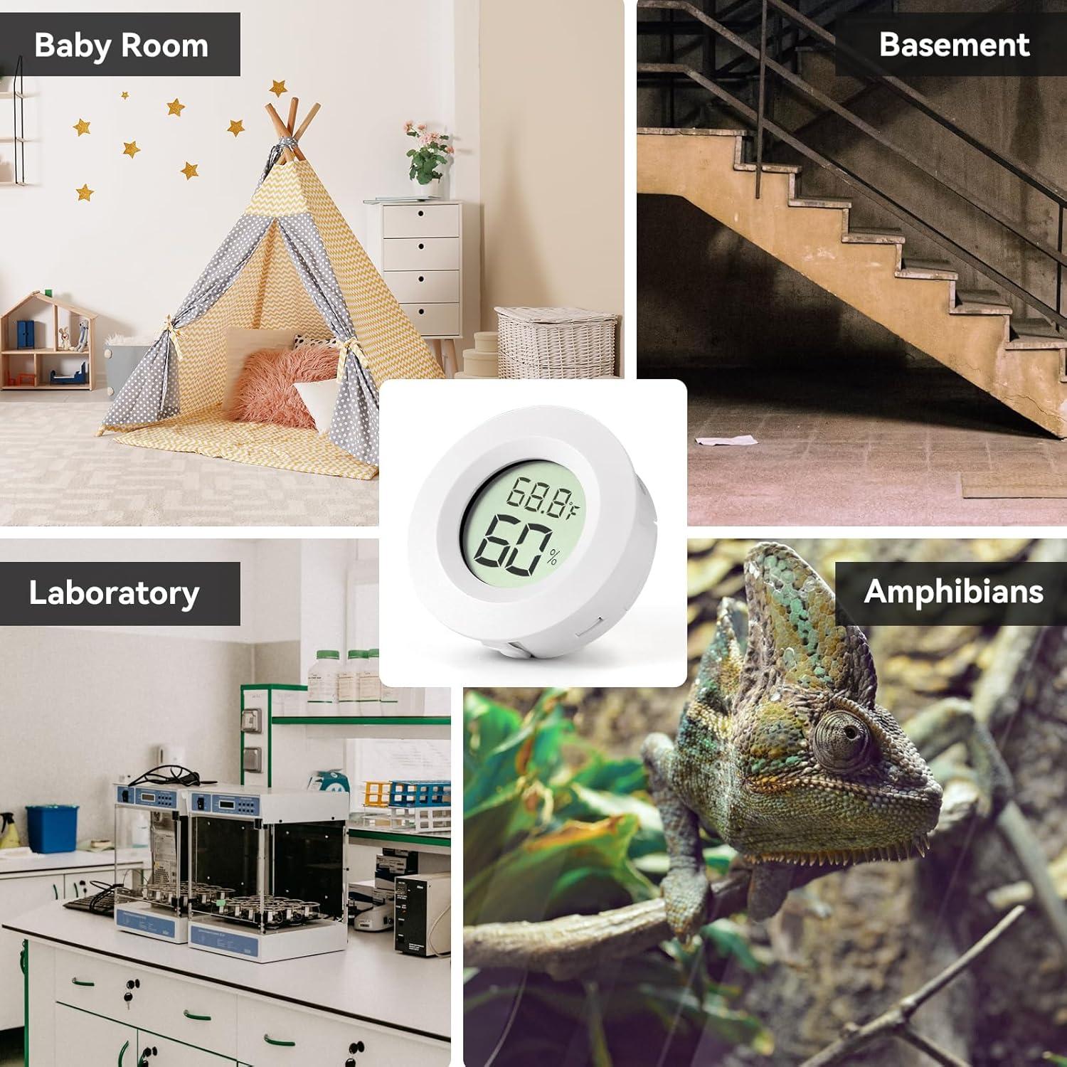 Higrómetro Digital Mini Paquete de 2 A01 Blanco - Temperatura y Humedad