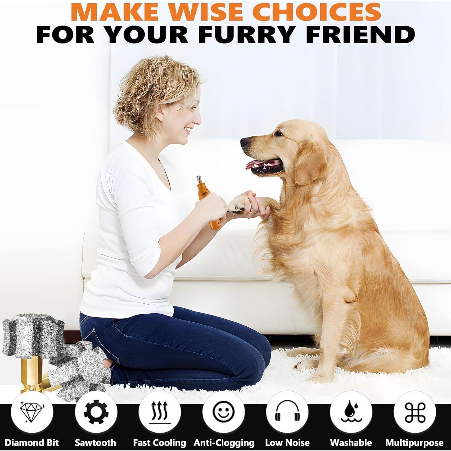 Cabezal de Amoladora de Uñas para Perros LENONG 80# - 2 Piezas