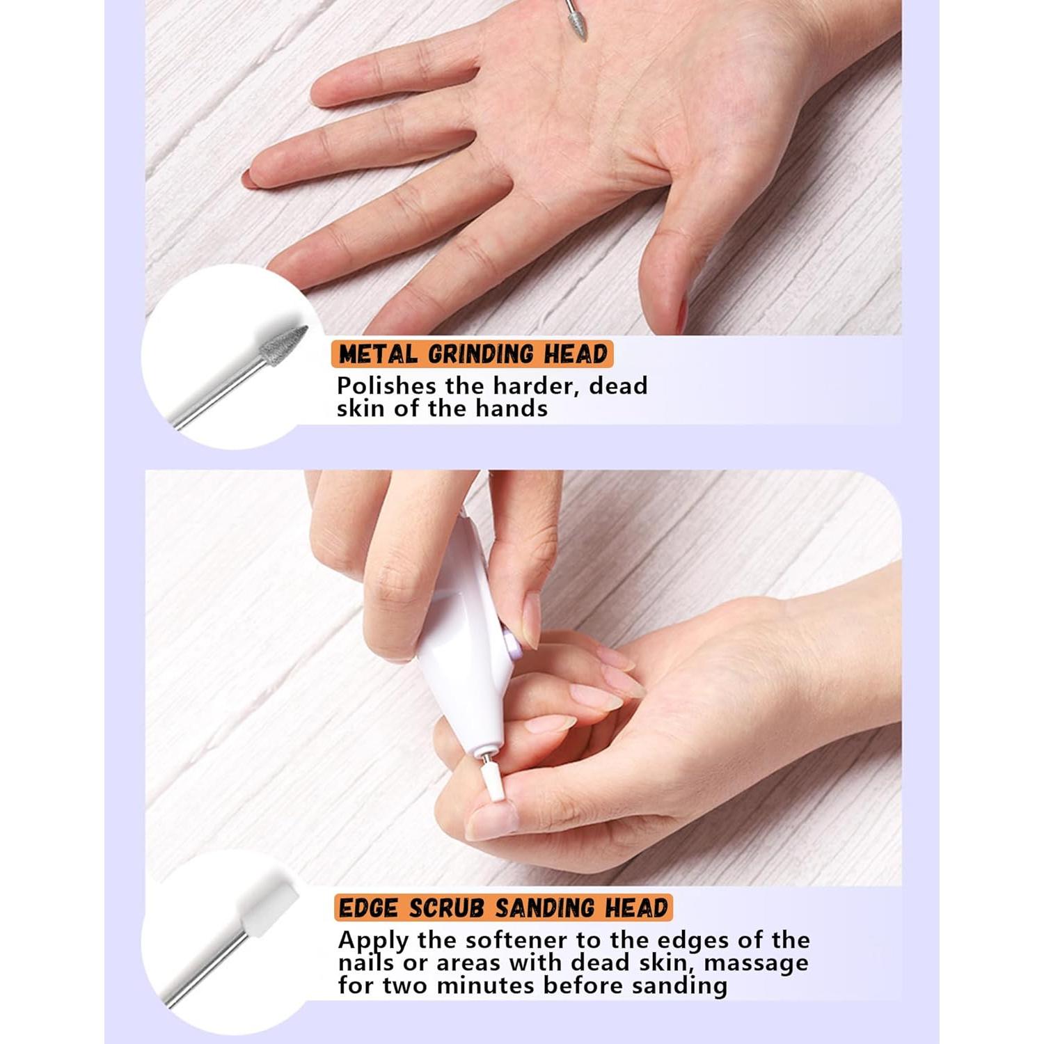 Juego de Brocas para Uñas Snmzlc US173 - 11 Piezas + 6 Bandas