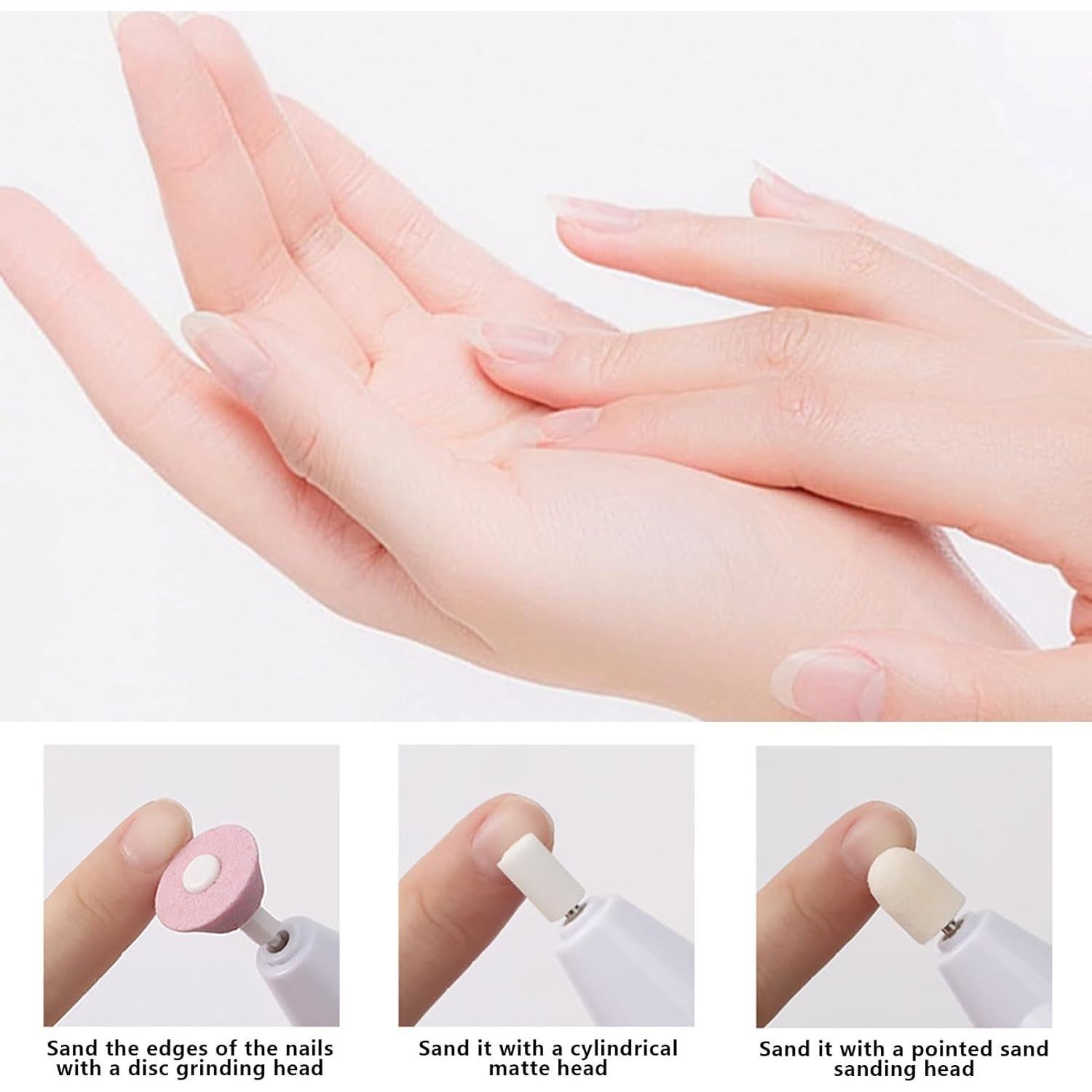 Juego de Brocas para Uñas Snmzlc US173 - 11 Piezas + 6 Bandas