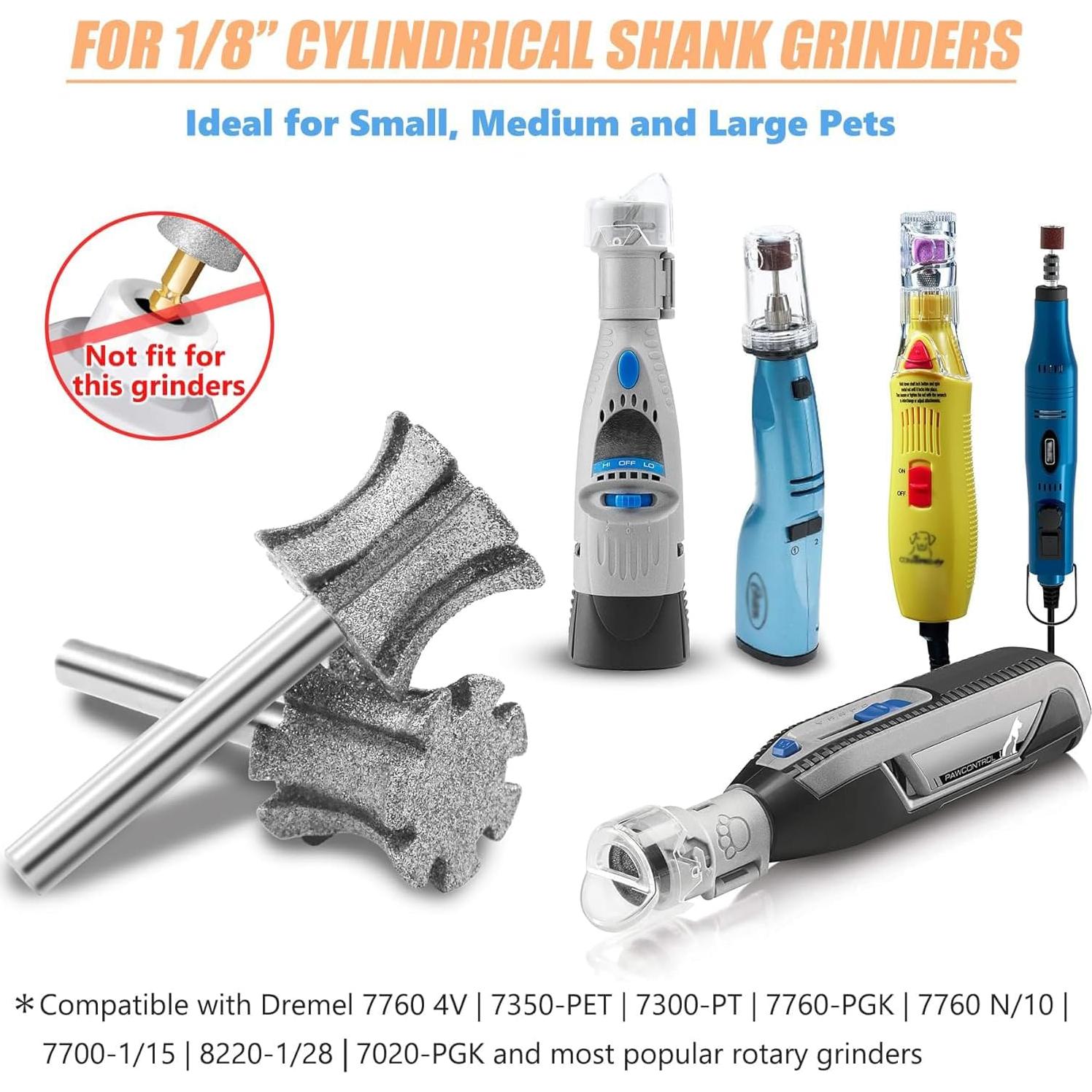 Cabezal de Molienda de Uñas para Mascotas LENONG 80# 3 en 1