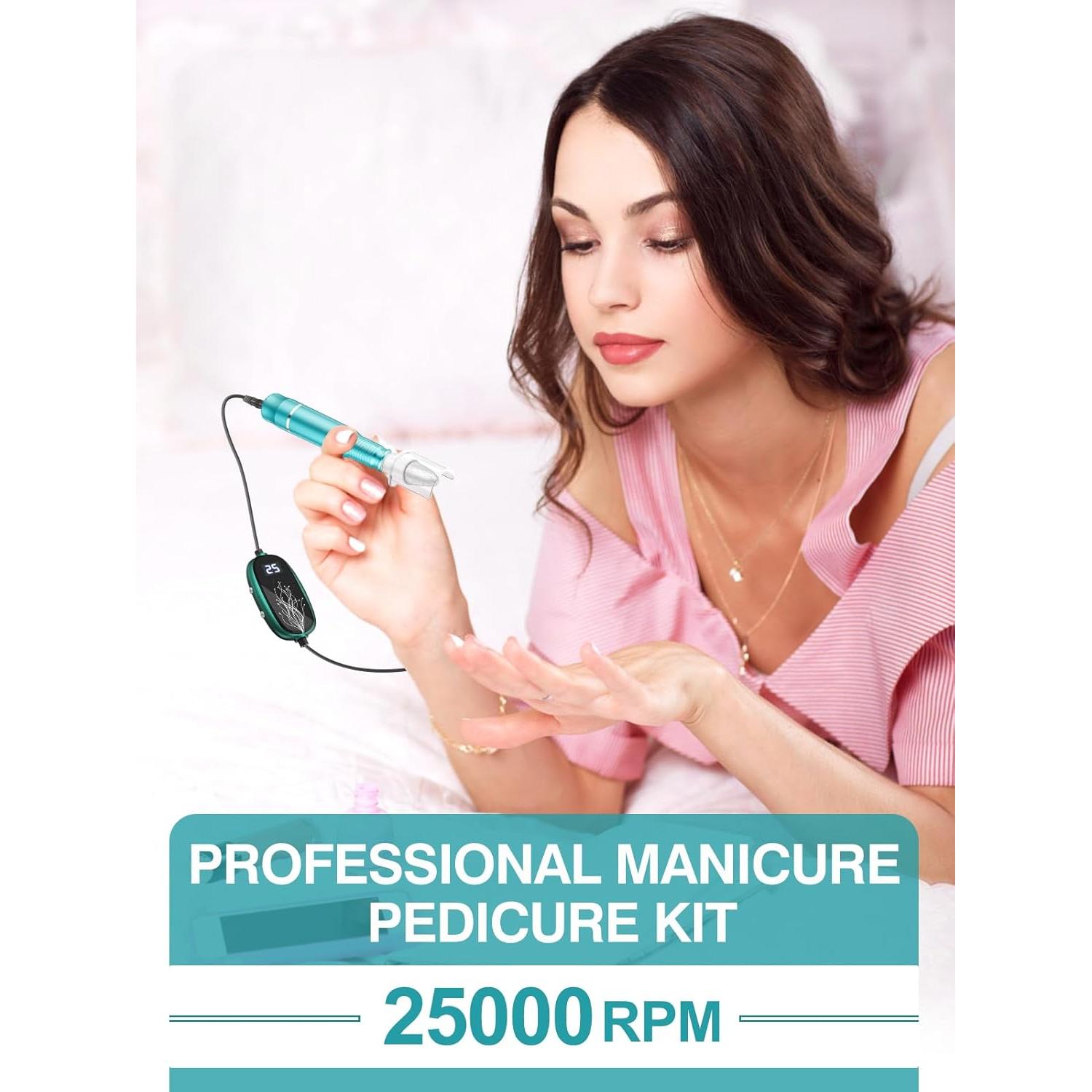 Kit de Manicura y Pedicura Subay, Taladro Eléctrico 25000RPM