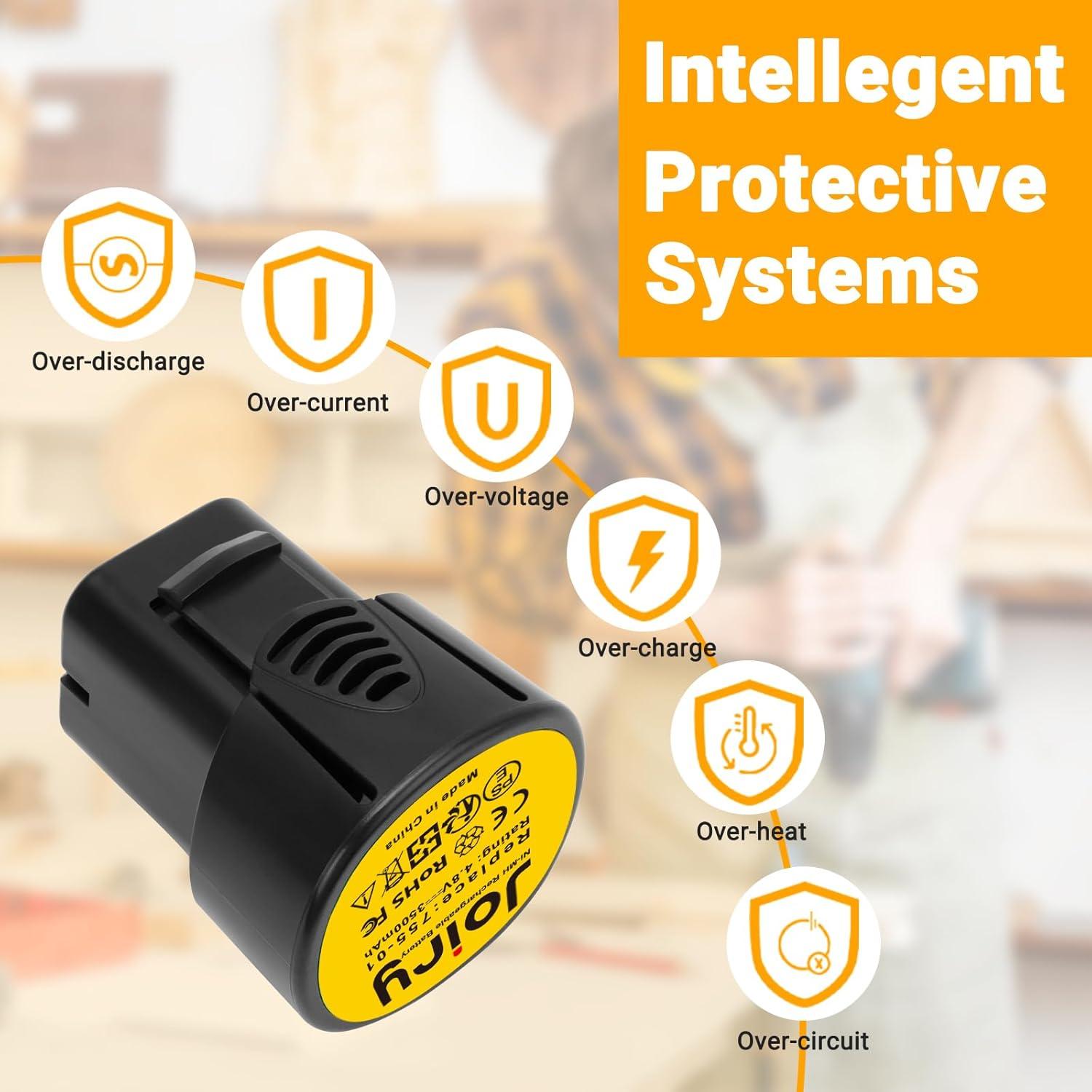 Batería Recargable Joiry 4.8V 3500mAh Ni-MH para Dremel