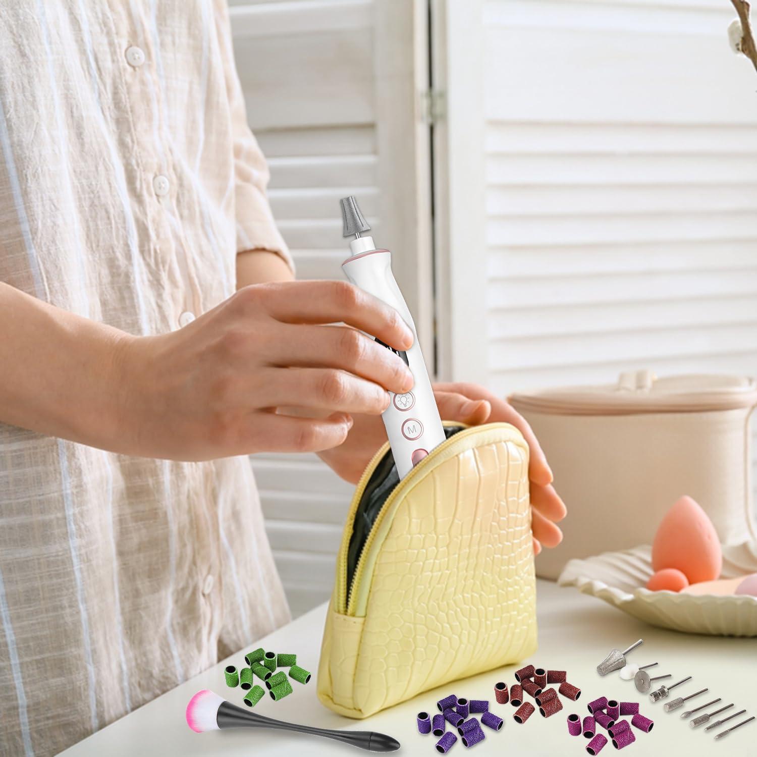 Lima de Uñas Eléctrica Inalámbrica Aleokut 10 Velocidades LED