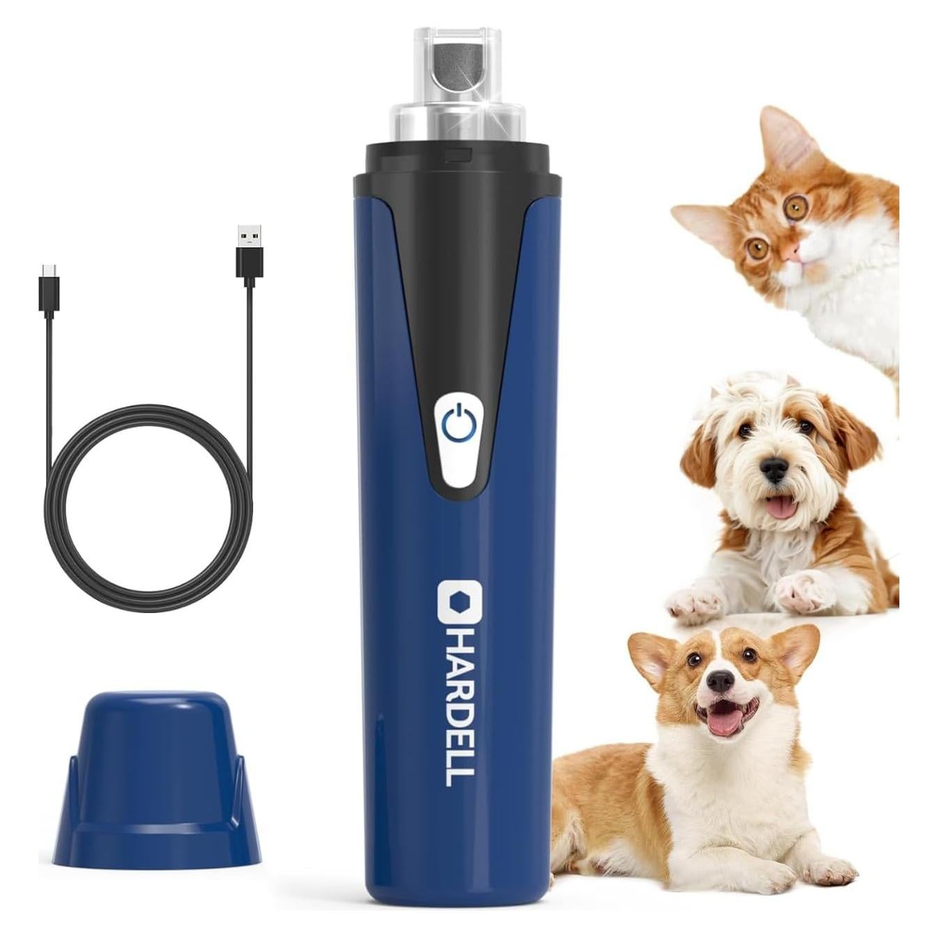 Molinillo de Uñas para Perros HARDELL Recargable USB 3 Puertos