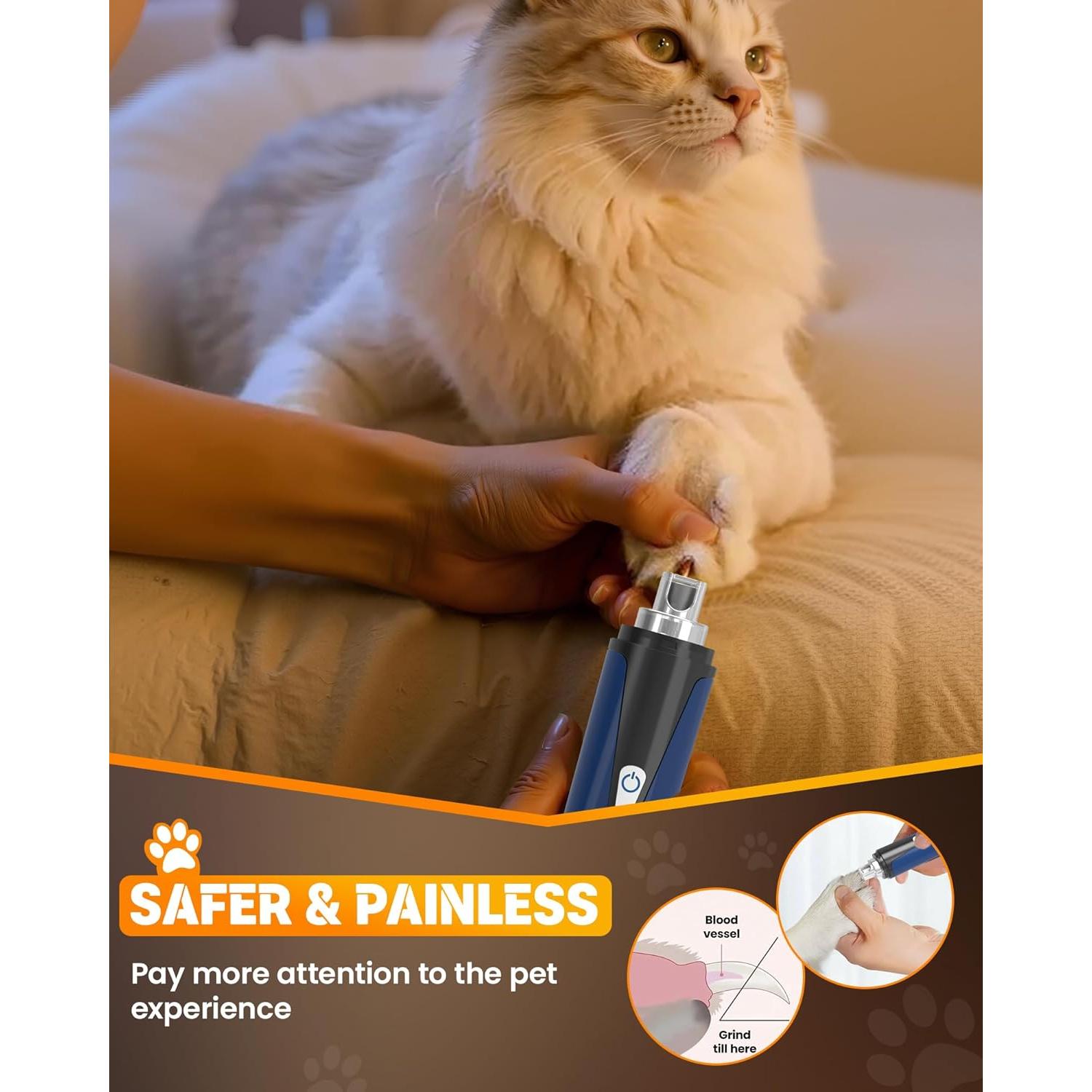 Molinillo de Uñas para Perros HARDELL Recargable USB 3 Puertos