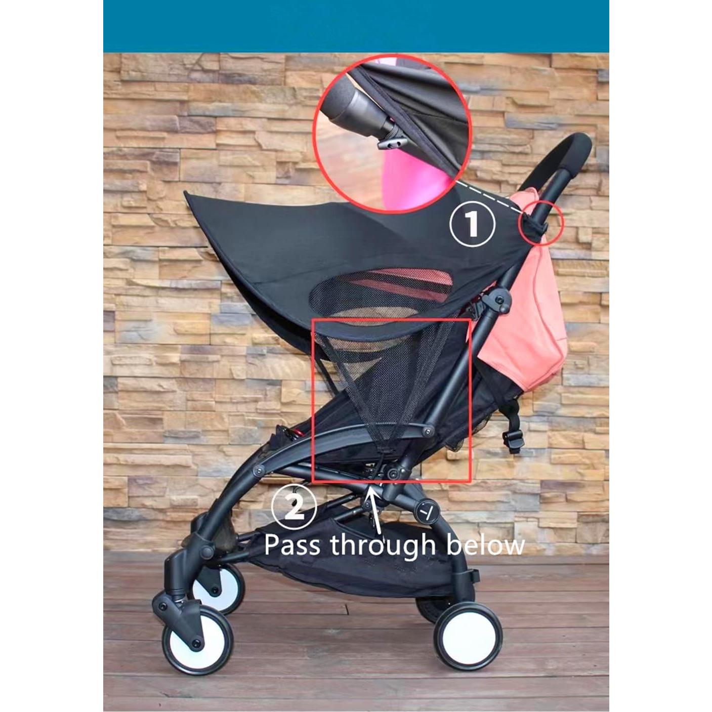 Cubierta de Sombra Grande Universal para Carritos de Bebé - Tela Impermeable UPF50+