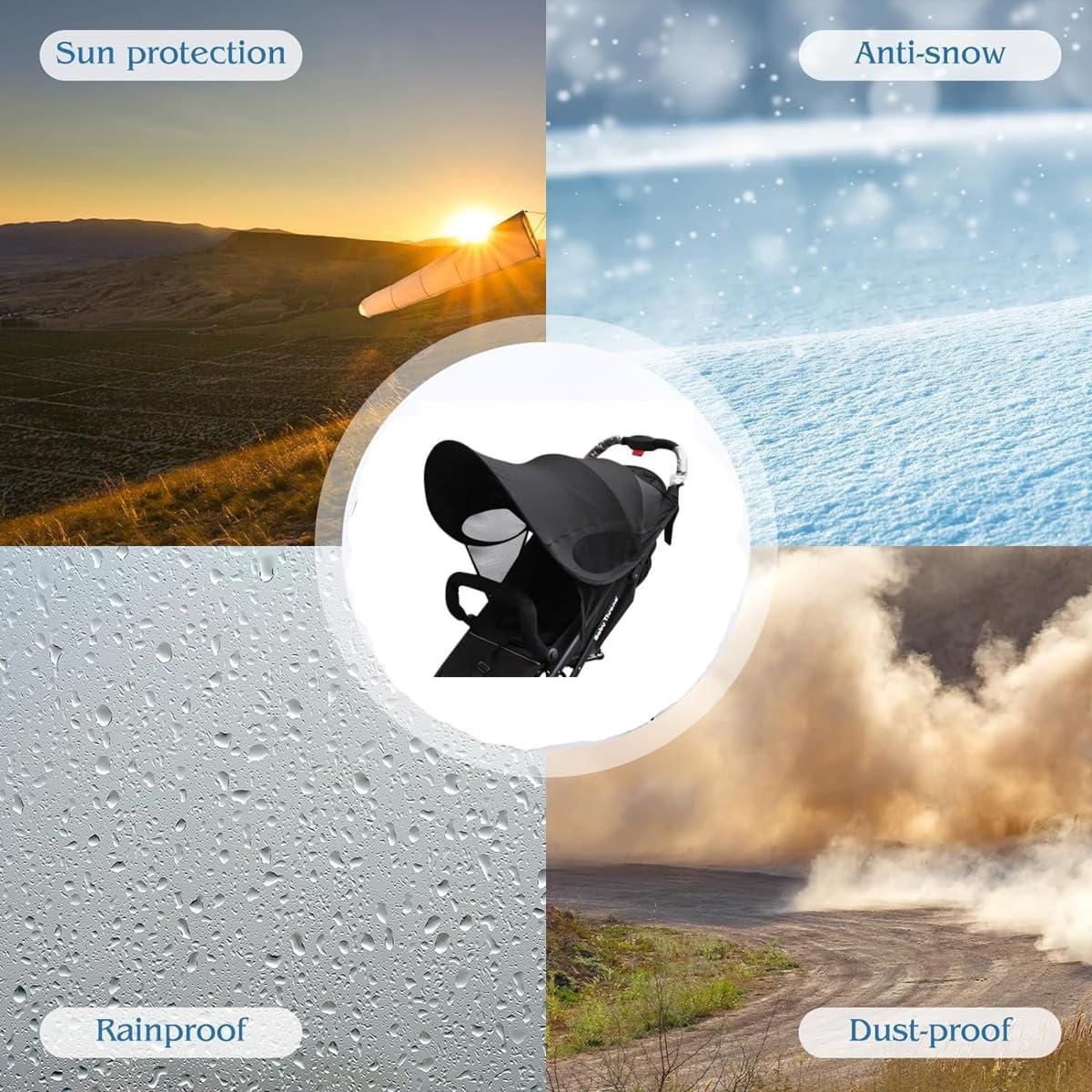 Cubierta de Sombra Grande Universal para Carritos de Bebé - Tela Impermeable UPF50+