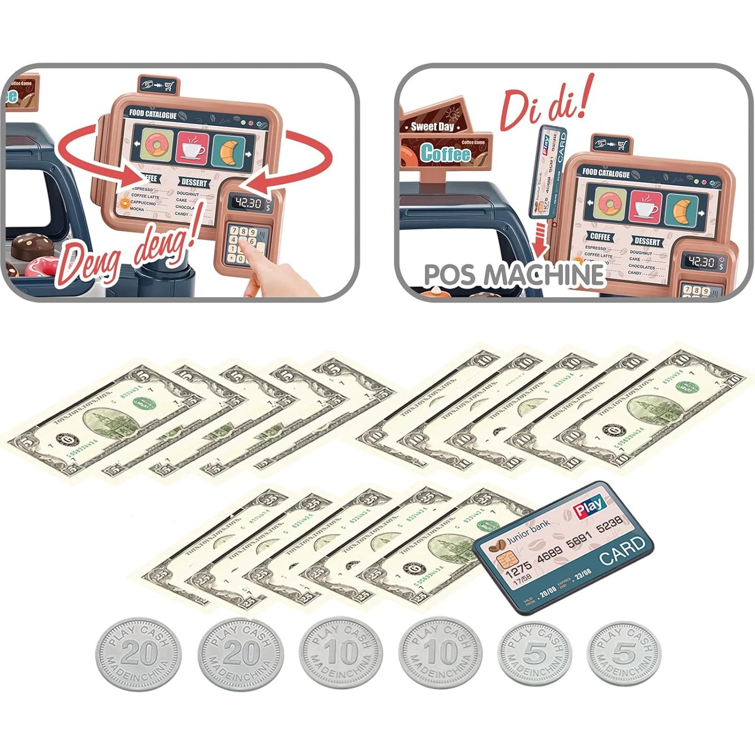 Juguete de Cafetera de Juego Yoliyogo 668-95 3 en 1 para Niños