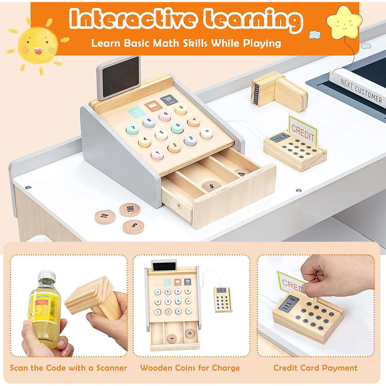 Juego de Tienda de Abarrotes de Madera GLACER 90x62 cm