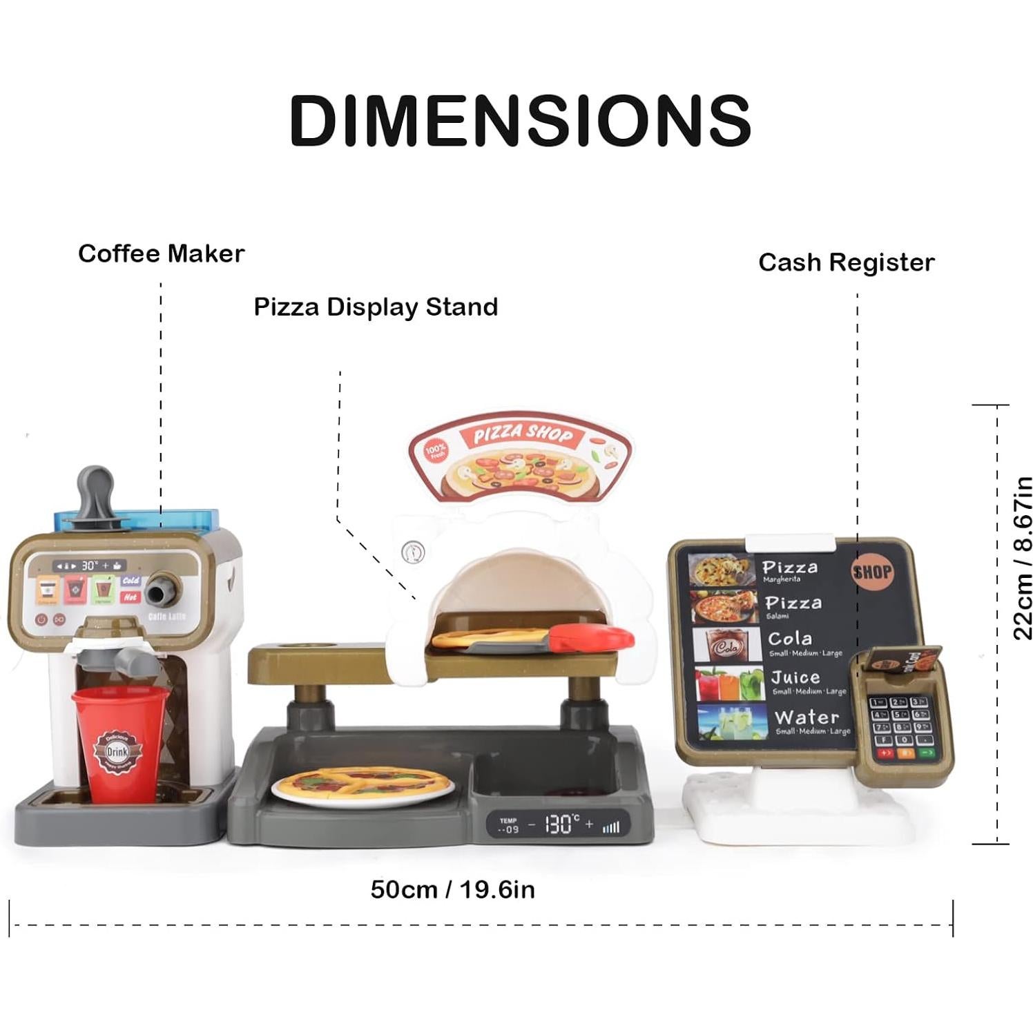 Juego de Imaginación de Café de deAO con Caja Registradora