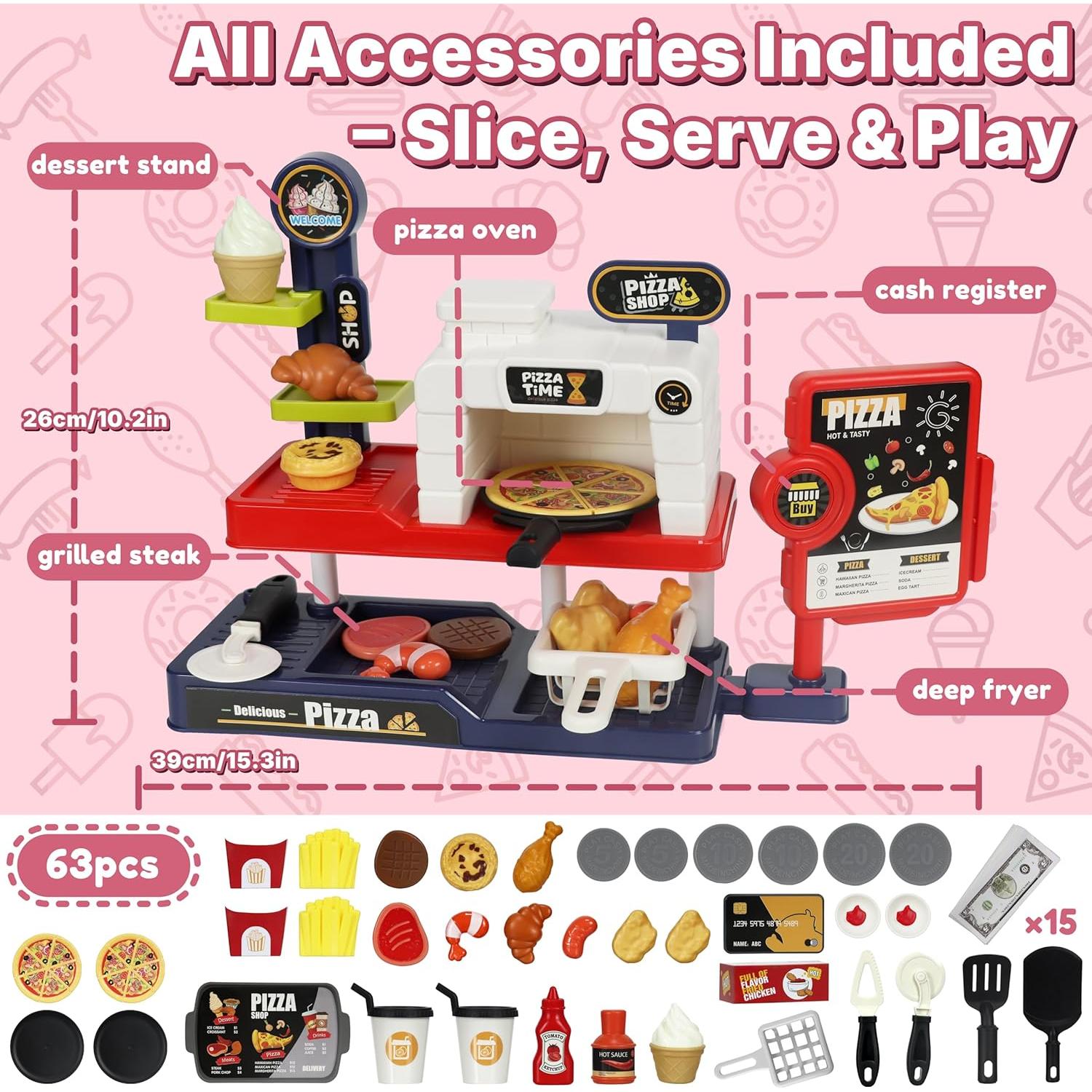 Juego de Cocina de Pizza KiddoKraft - Set Completo para Niños