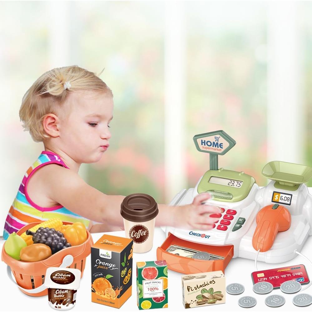Caja Registradora de Juguete Yoliyogo con Accesorios 36 Piezas