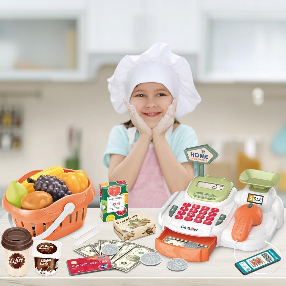 Caja Registradora de Juguete Yoliyogo con Accesorios 36 Piezas
