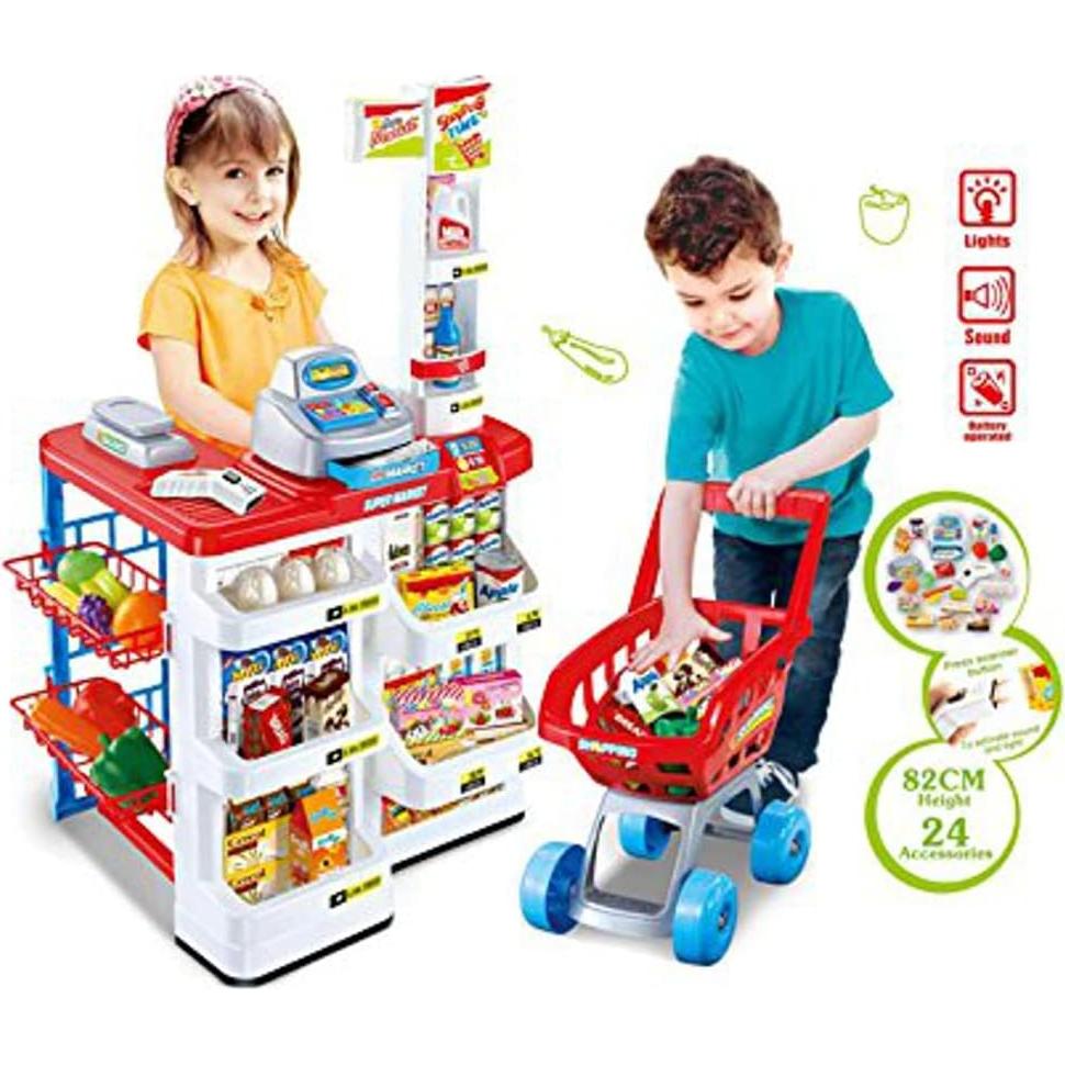 Juego de Supermercado Mundo Toys con Carrito y Caja Registradora