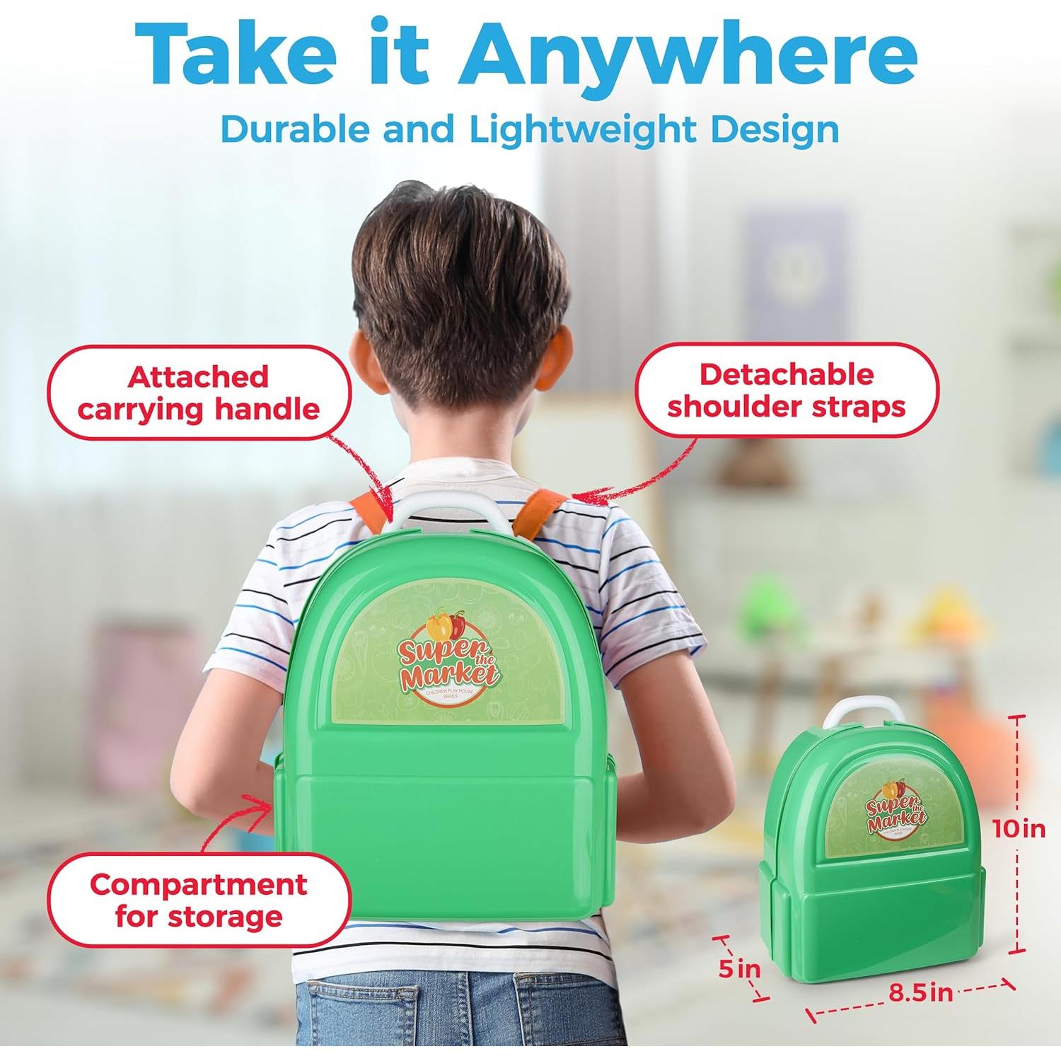 Caja Registradora de Juguete Amusty con Mochila y Accesorios