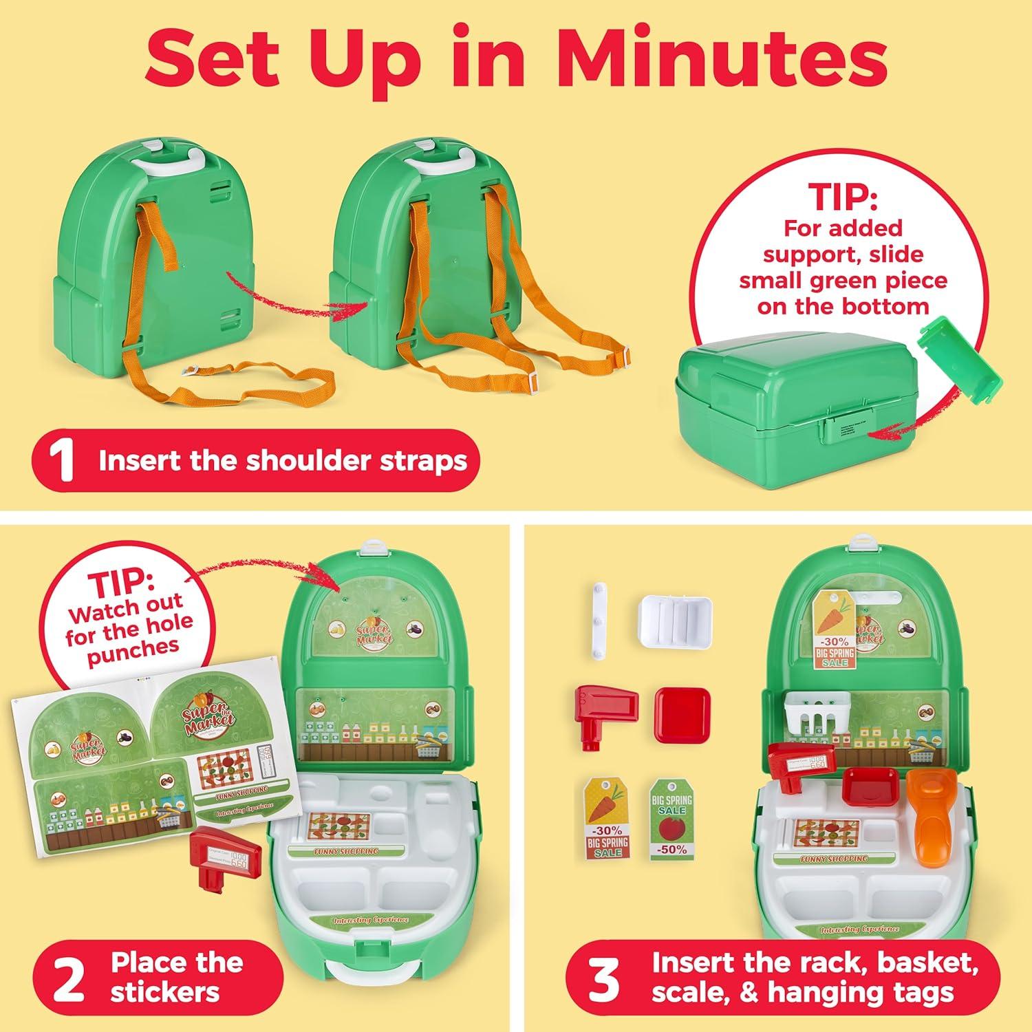 Caja Registradora de Juguete Amusty con Mochila y Accesorios