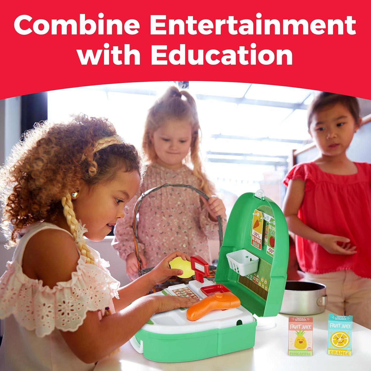 Caja Registradora de Juguete Amusty con Mochila y Accesorios