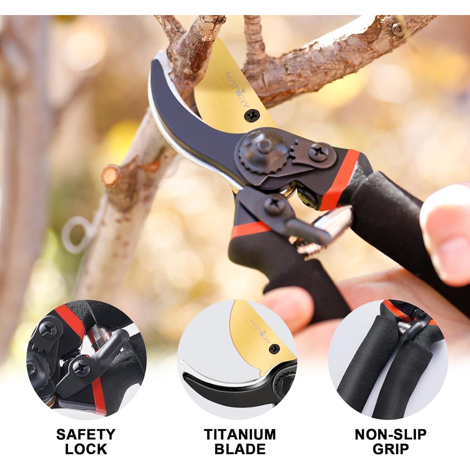 Juego de Tijeras de Poda Natury con Medidor de Humedad