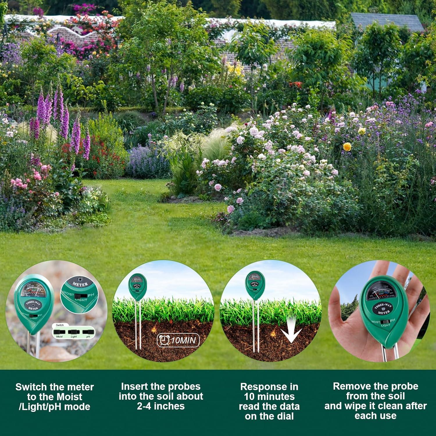 Juego de Tijeras de Poda Natury con Medidor de Humedad