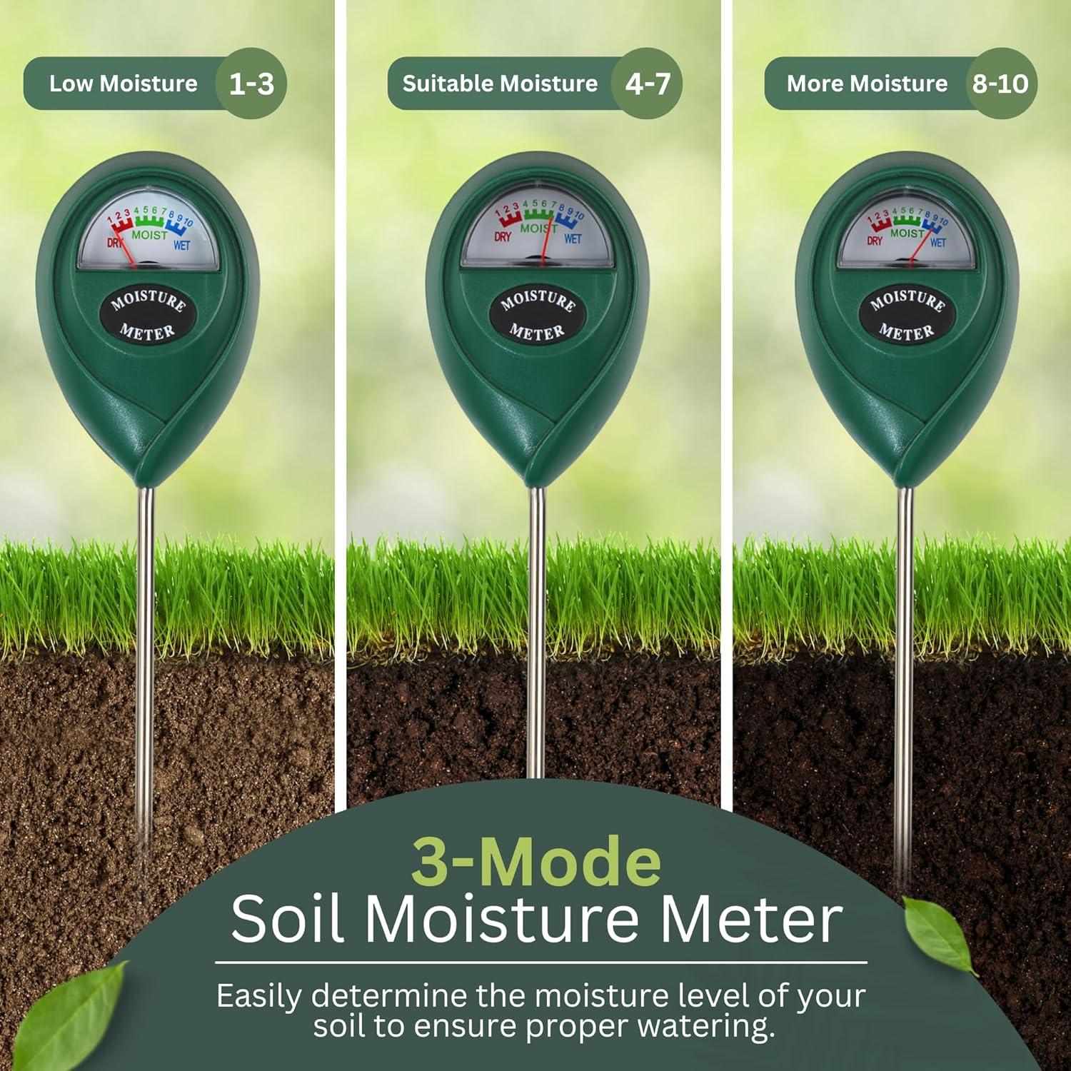 Medidor de Humedad del Suelo Garden Rituals 67.7g Compacto