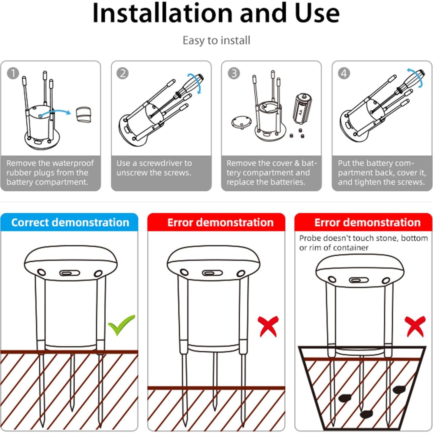 Medidor de Humedad del Suelo WiFi Gaoducash con App