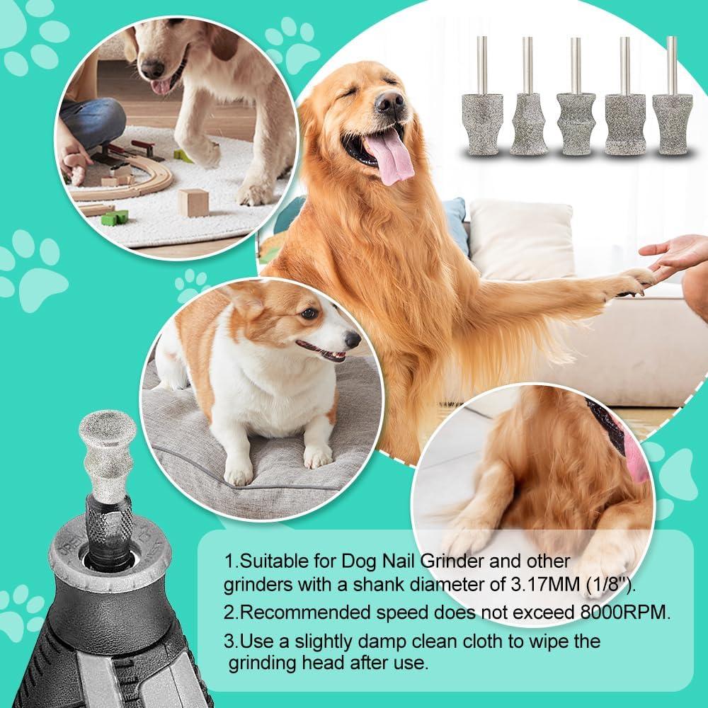 Muelas de Esmeril para Uñas de Perro LEKOMESH 3.175mm Diamante