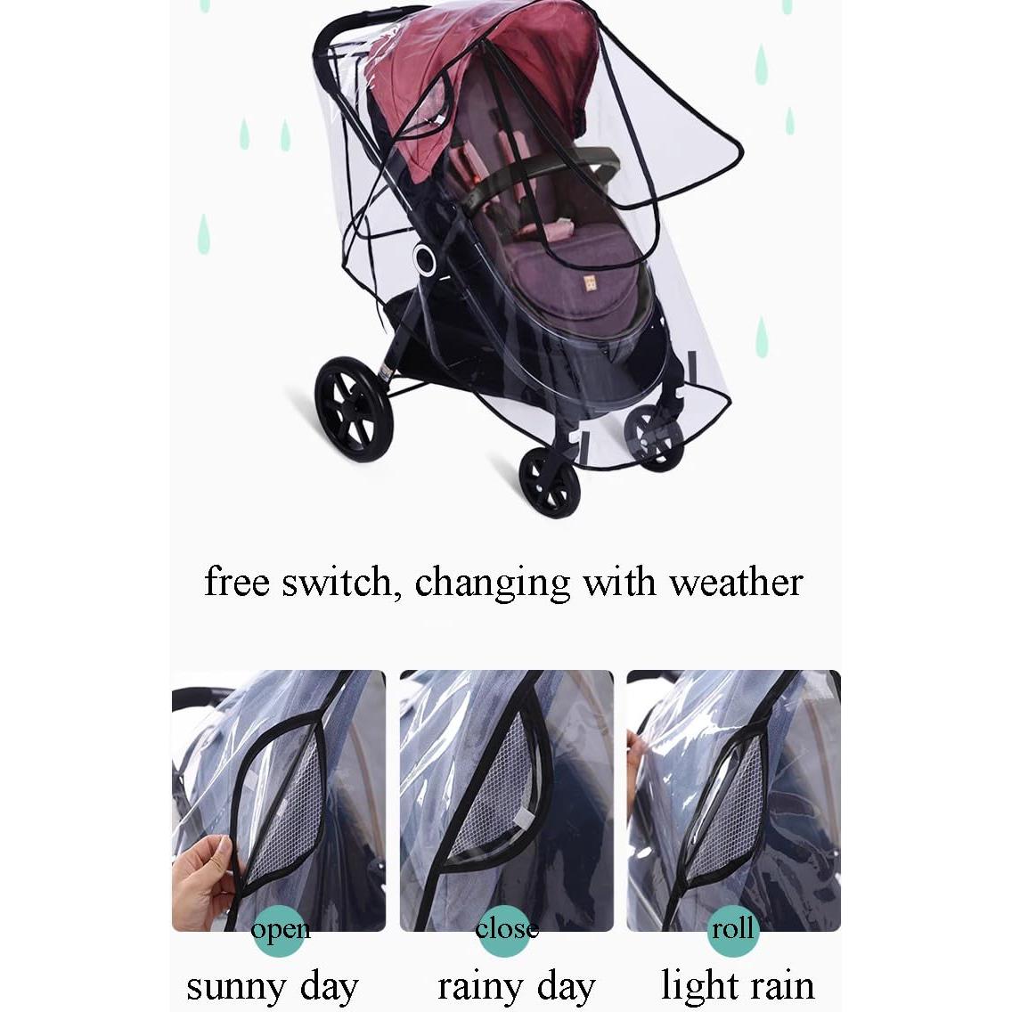 Cubierta de Lluvia Universal para Cochecito EVA Transparente