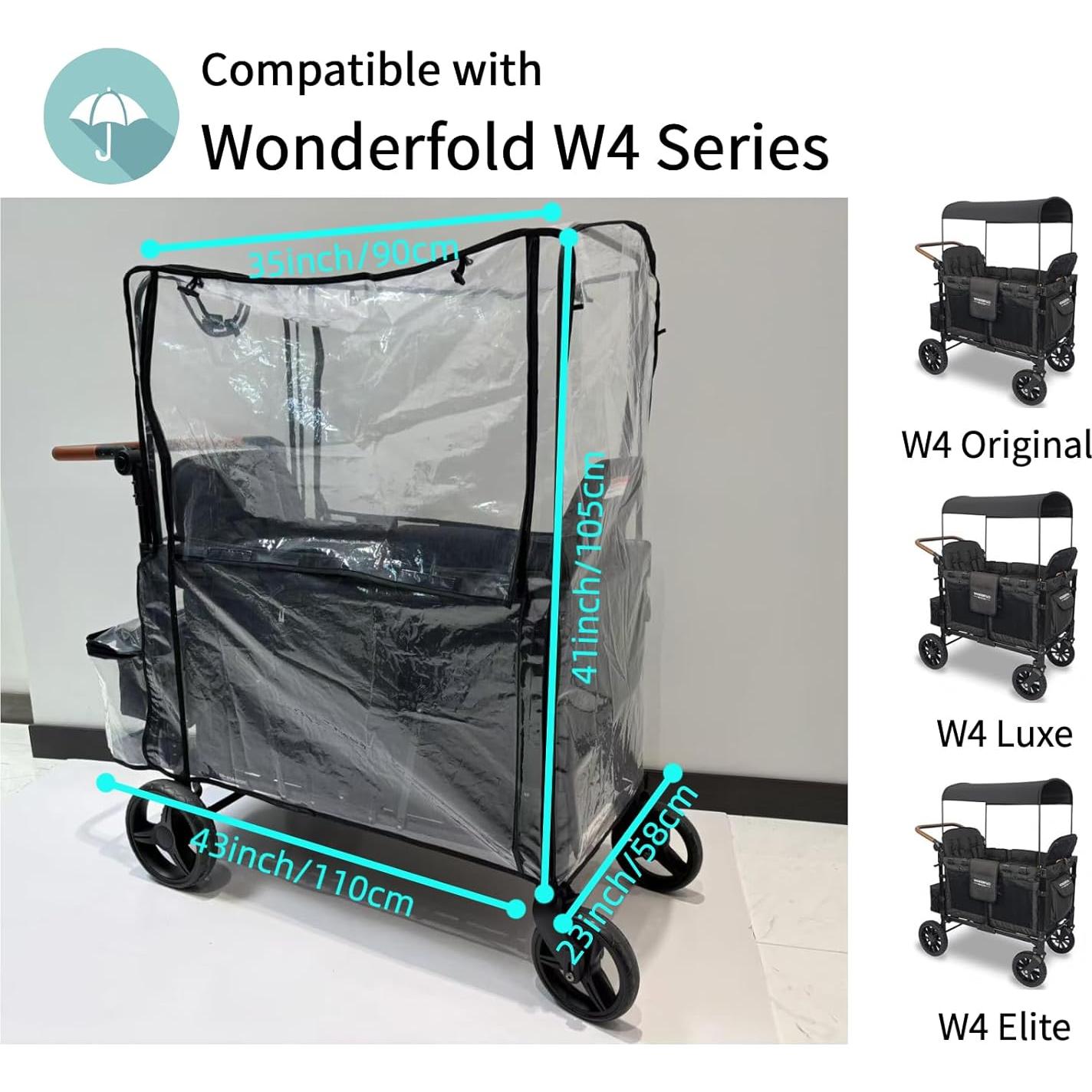 Cubierta de Lluvia Impermeable Wonderfold W4 para Carriola 109x58 cm