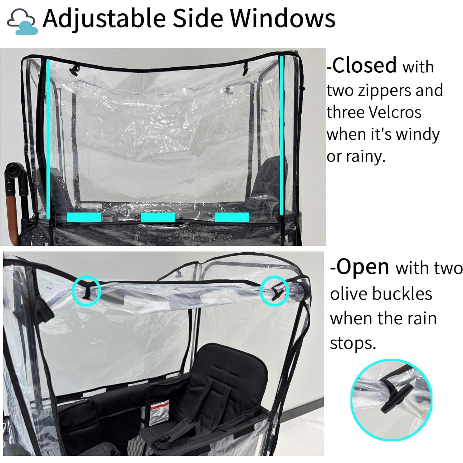 Cubierta de Lluvia Impermeable Wonderfold W4 para Carriola 109x58 cm